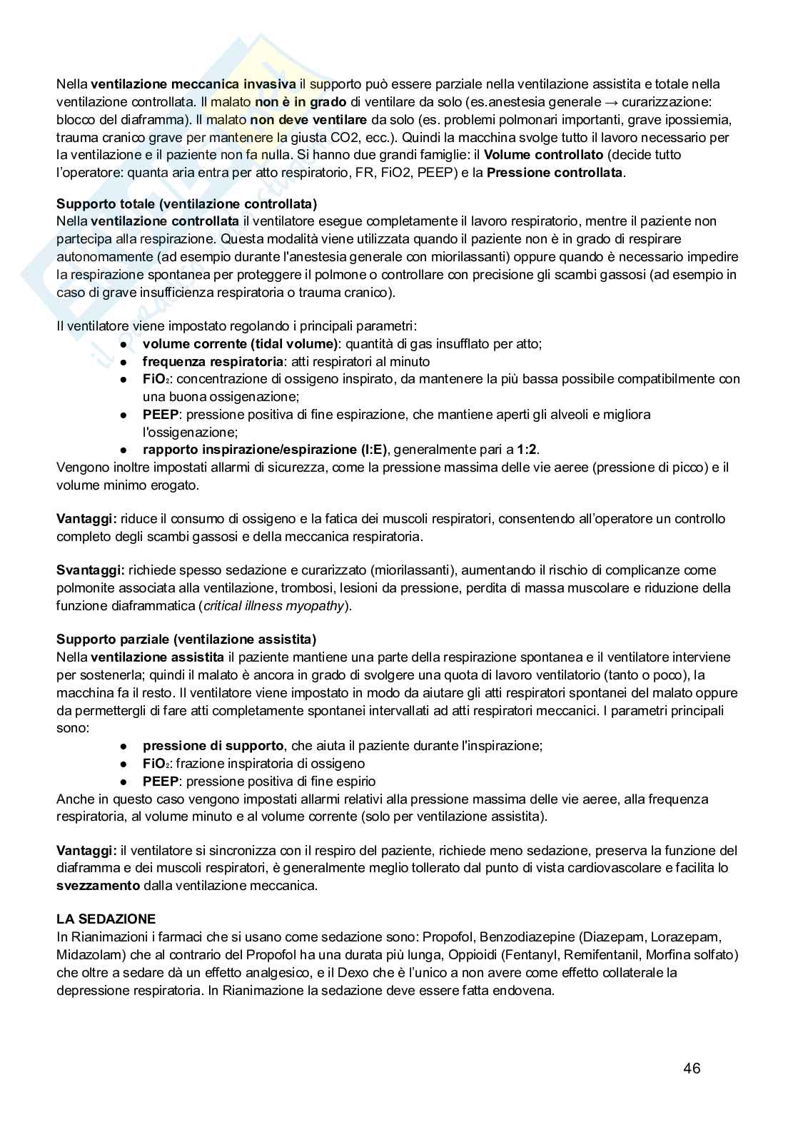 Rianimazione e terapia intensiva Pag. 46