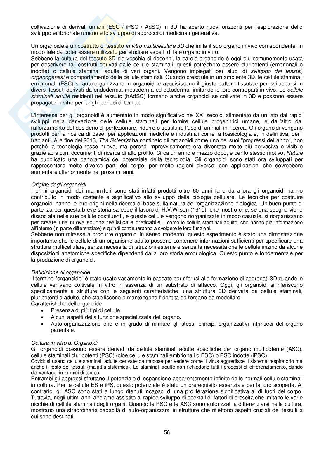 Bioingegneria cellulare e dei tessuti Pag. 56