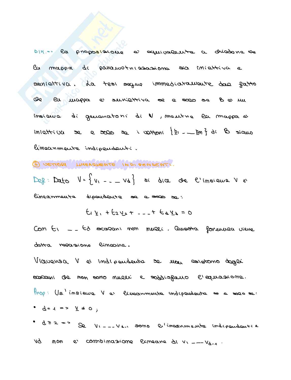 Teoremi con dimostrazioni scritti a mano Pag. 6