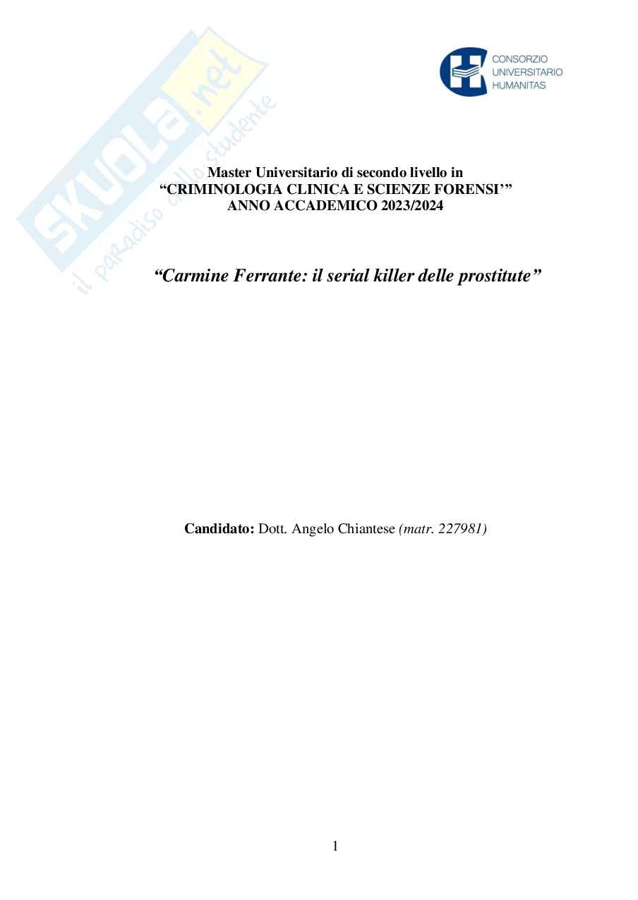 Serial Killer delle prostitute Pag. 1