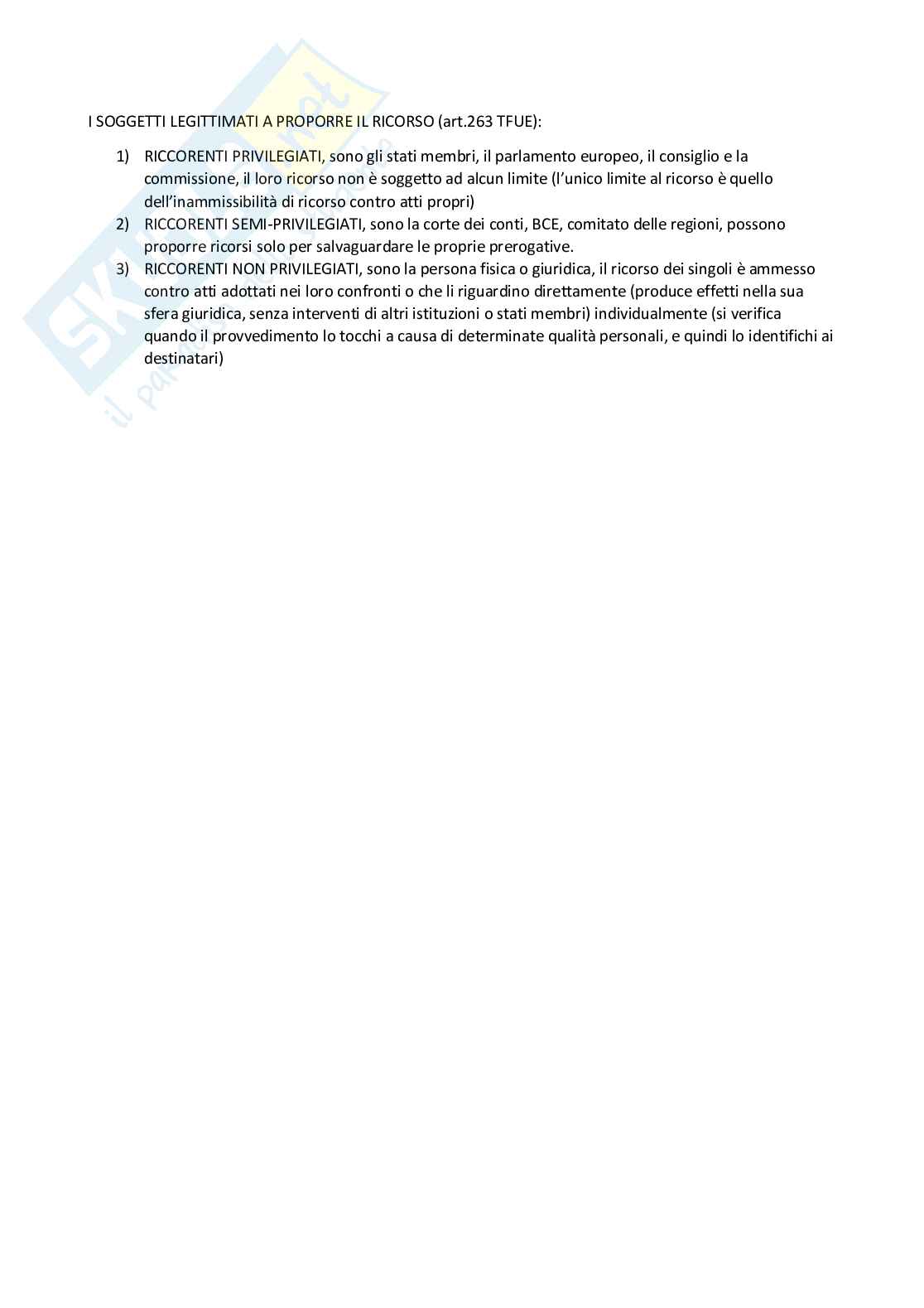 Appunti essenziali per il superamento dell'esame di diritto dell'Unione Europea Pag. 21