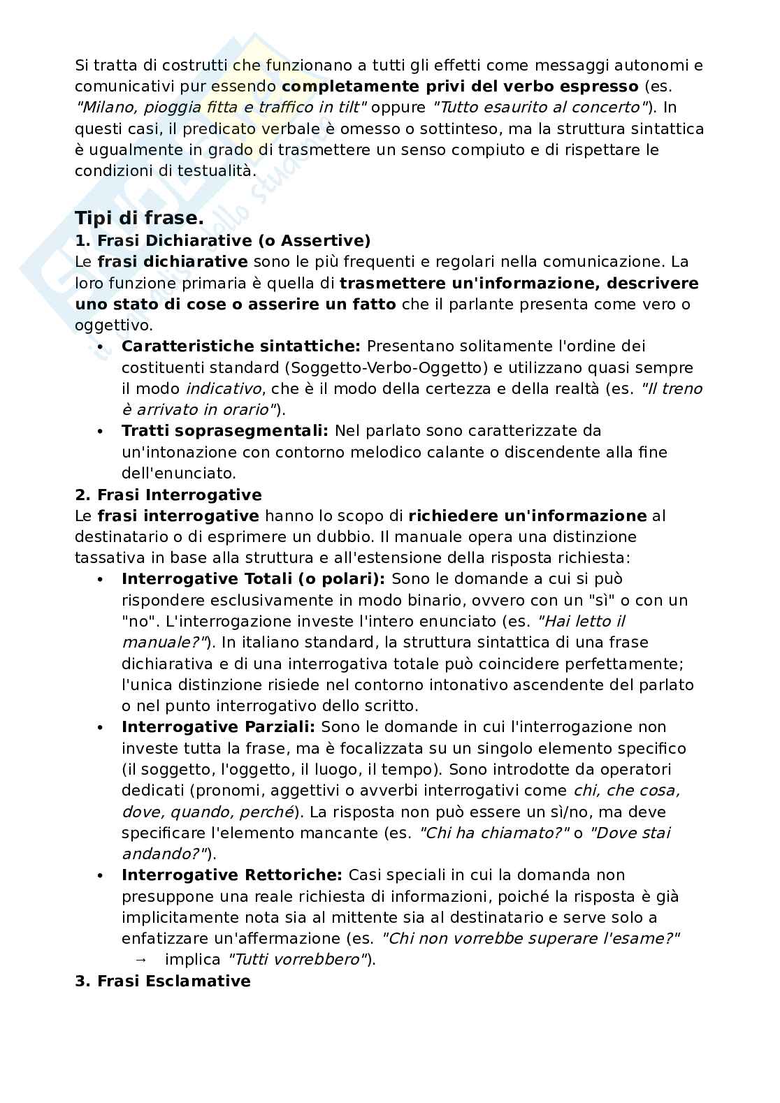 Riassunto esame Teoria del cinema, Prof. Rossi Fabio, libro consigliato Manuale di linguistica italiana, Assenza, Rossi, Ruggiano Pag. 31