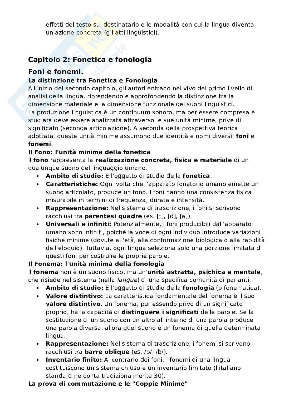 Riassunto esame Teoria del cinema, Prof. Rossi Fabio, libro consigliato Manuale di linguistica italiana, Assenza, Rossi, Ruggiano Pag. 6