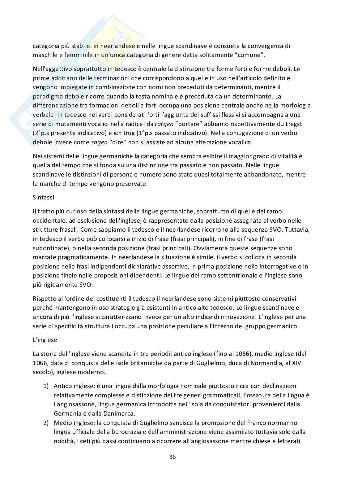 Riassunto esame Glottologia per lingue, Prof. Scala Andrea, libro consigliato Lingue d'Europa, Banfi, Grandi Pag. 36