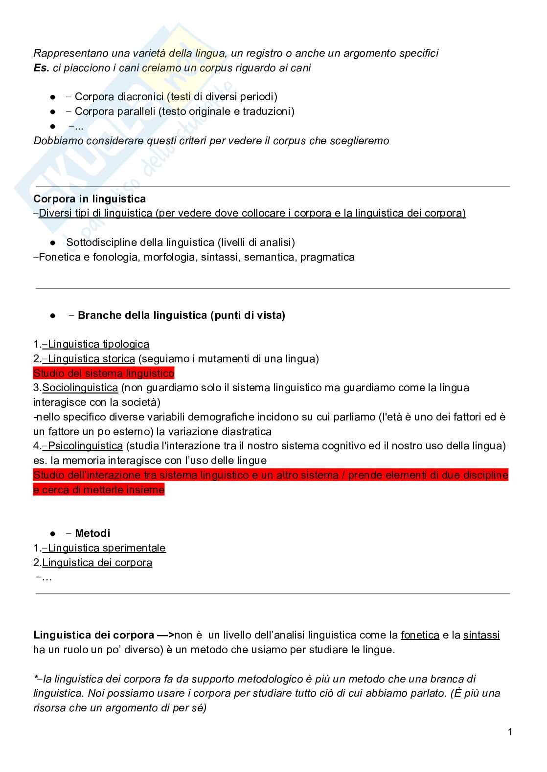 Linguistica generale Pag. 2
