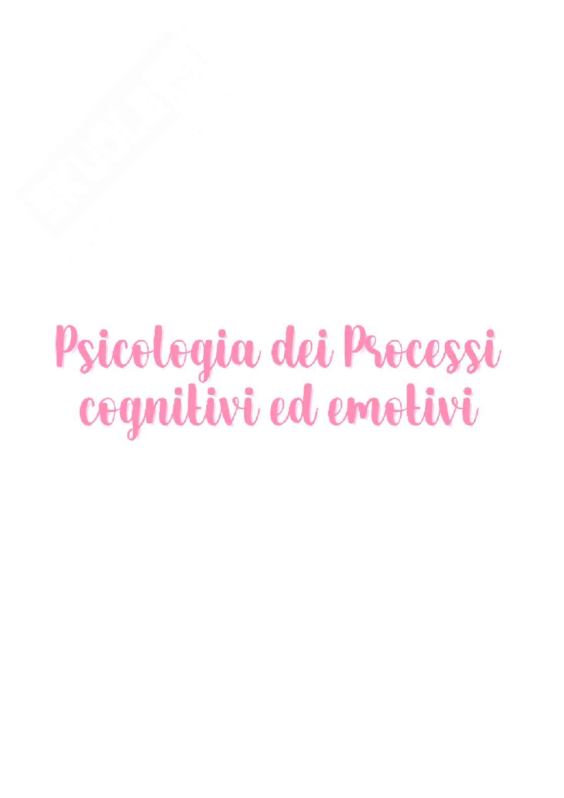 Psicologia generale - parte I Pag. 1