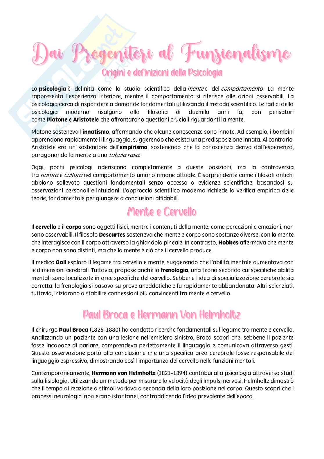 Psicologia generale - parte I Pag. 2