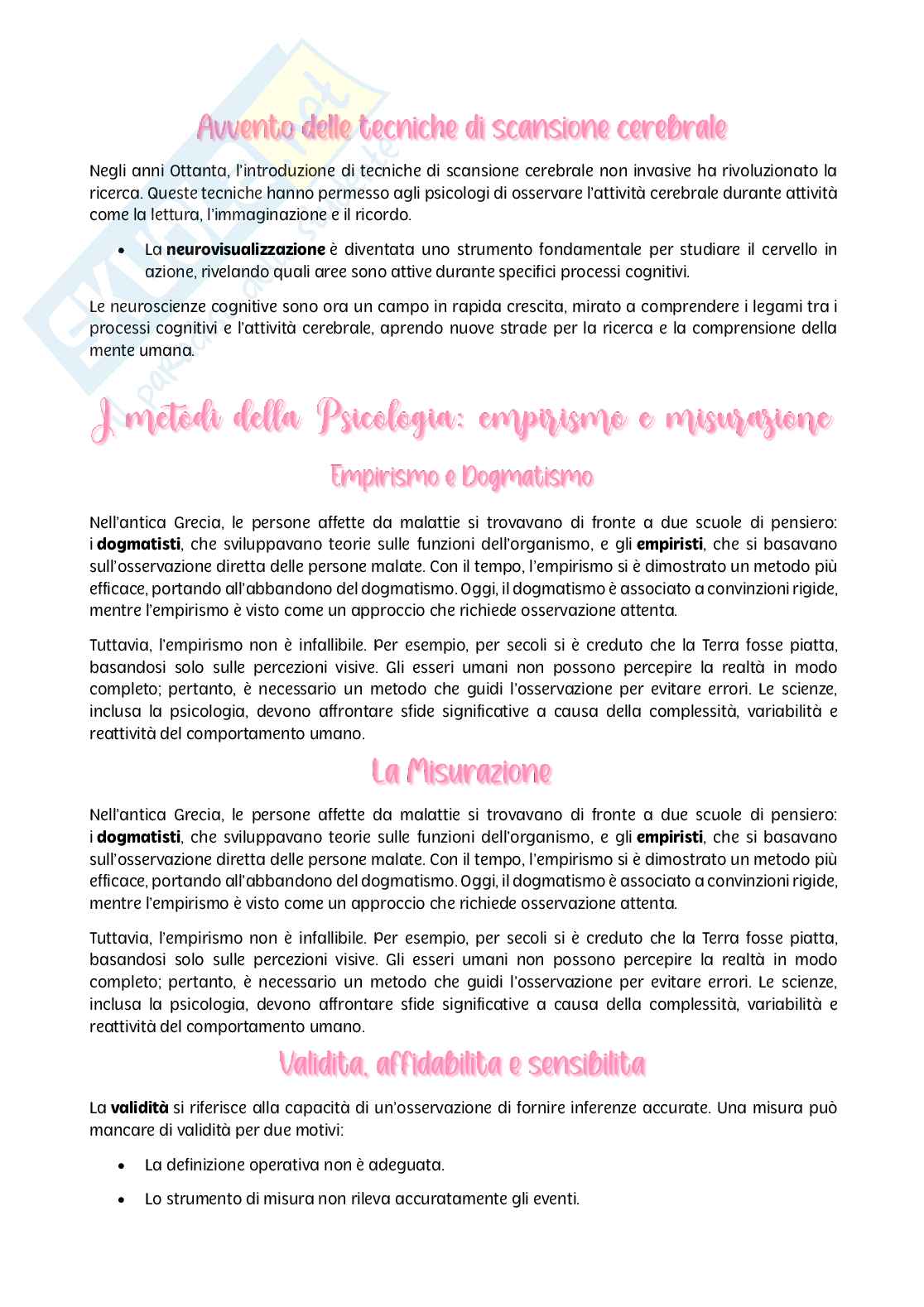 Psicologia generale - parte I Pag. 6