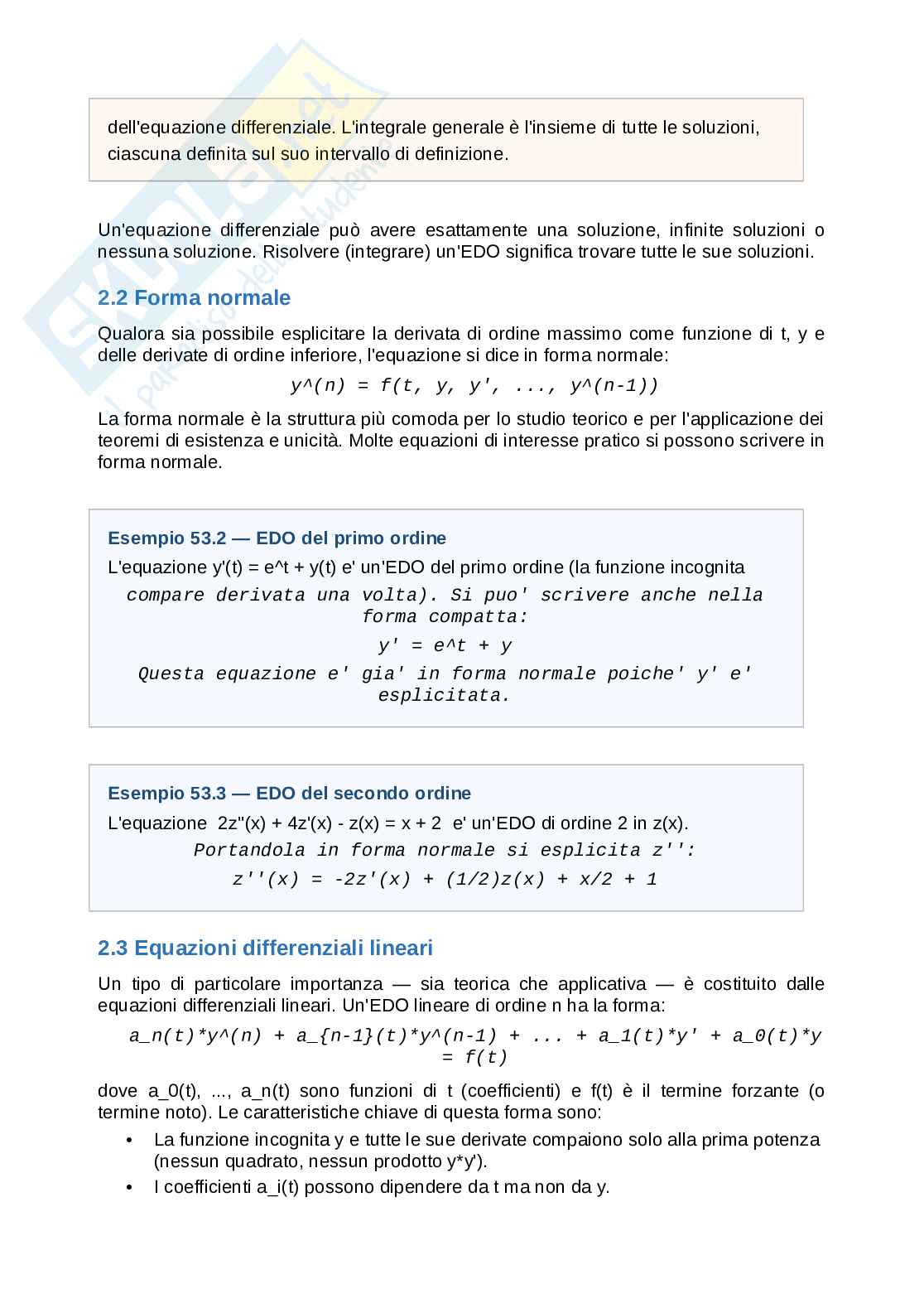 Equazioni differenziali Pag. 2