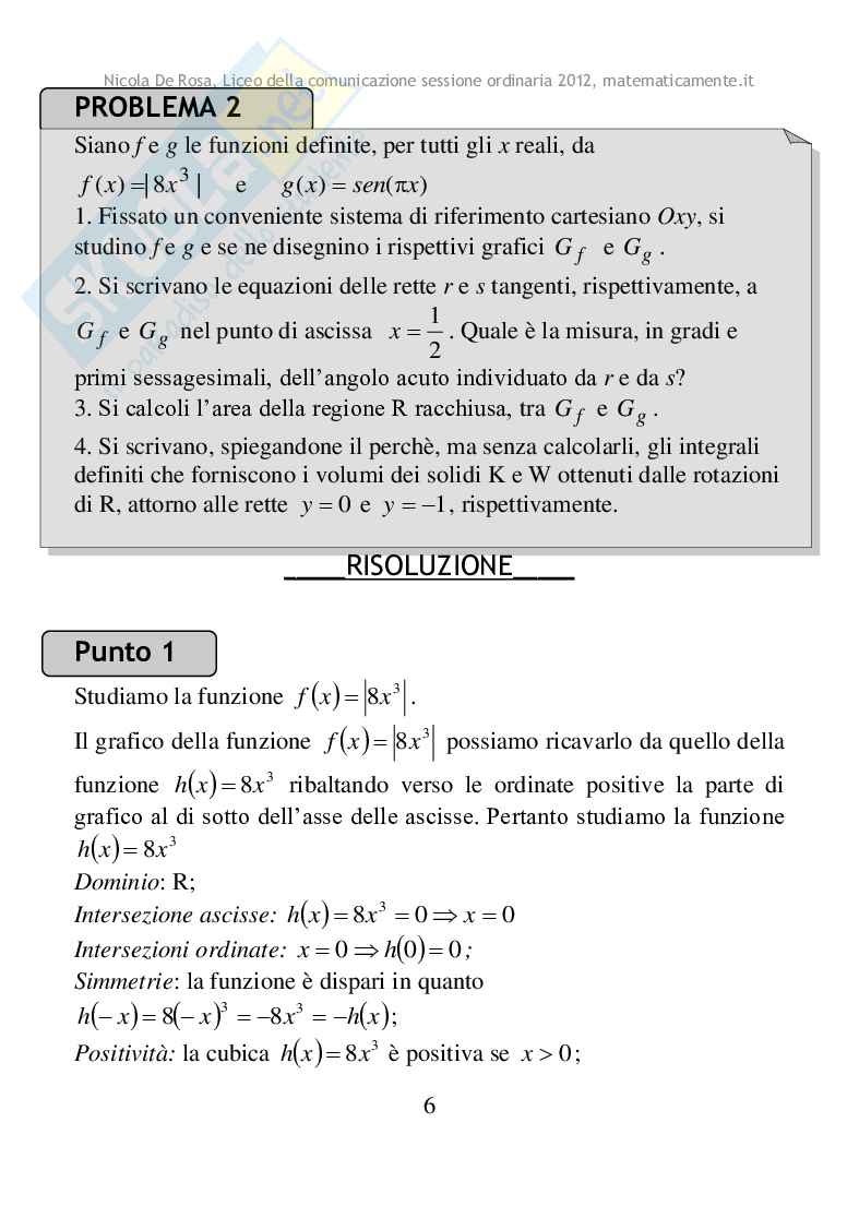 2012 - Liceo della comunicazione, sessione ordinaria Pag. 6