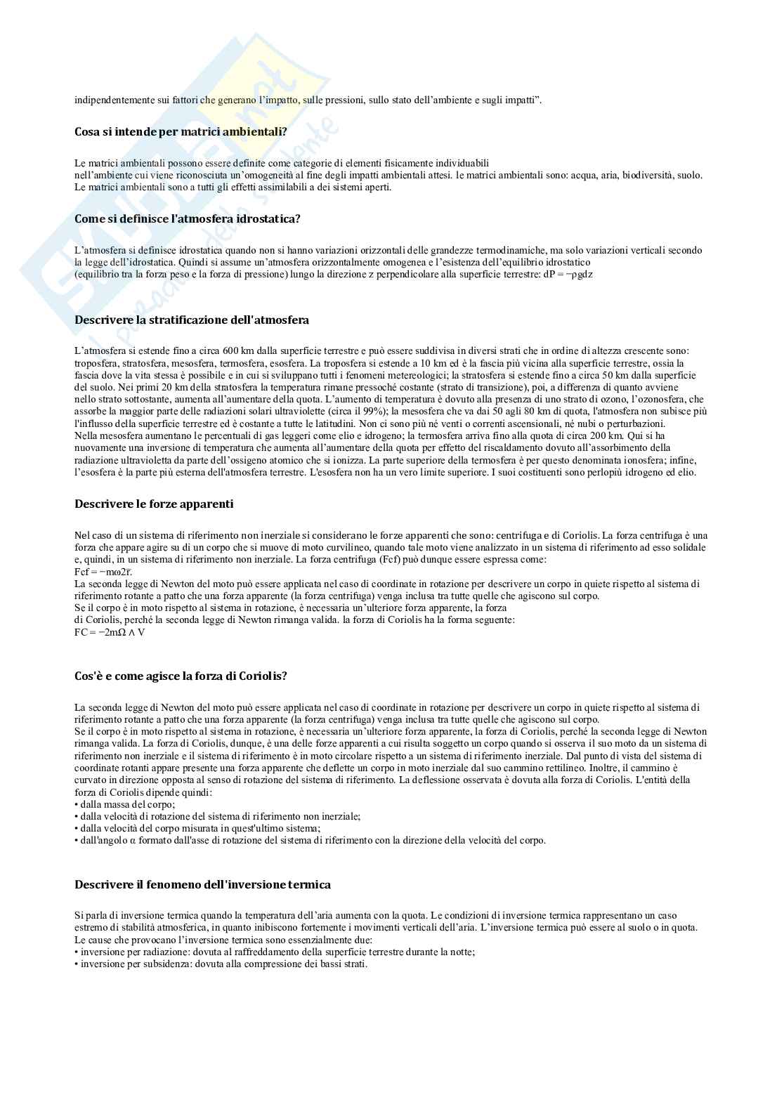 Analisi di controllo ambientale  Pag. 2