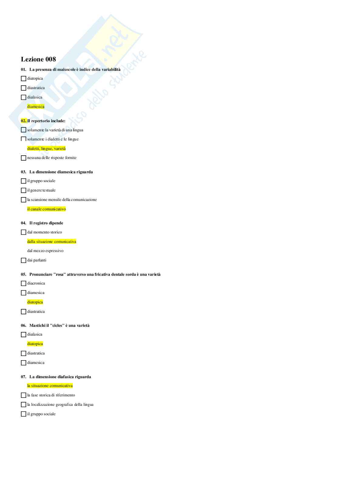 Linguistica e sociolinguistica Pag. 11