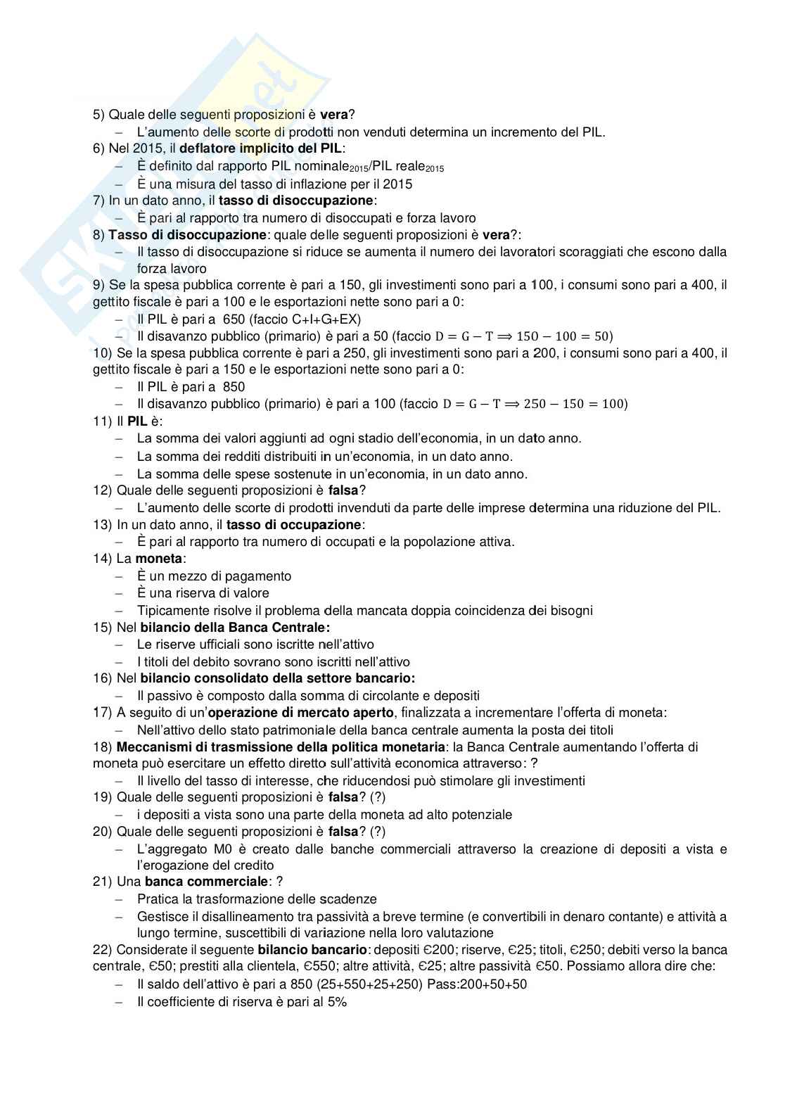 Domande Macroeconomia Pag. 11
