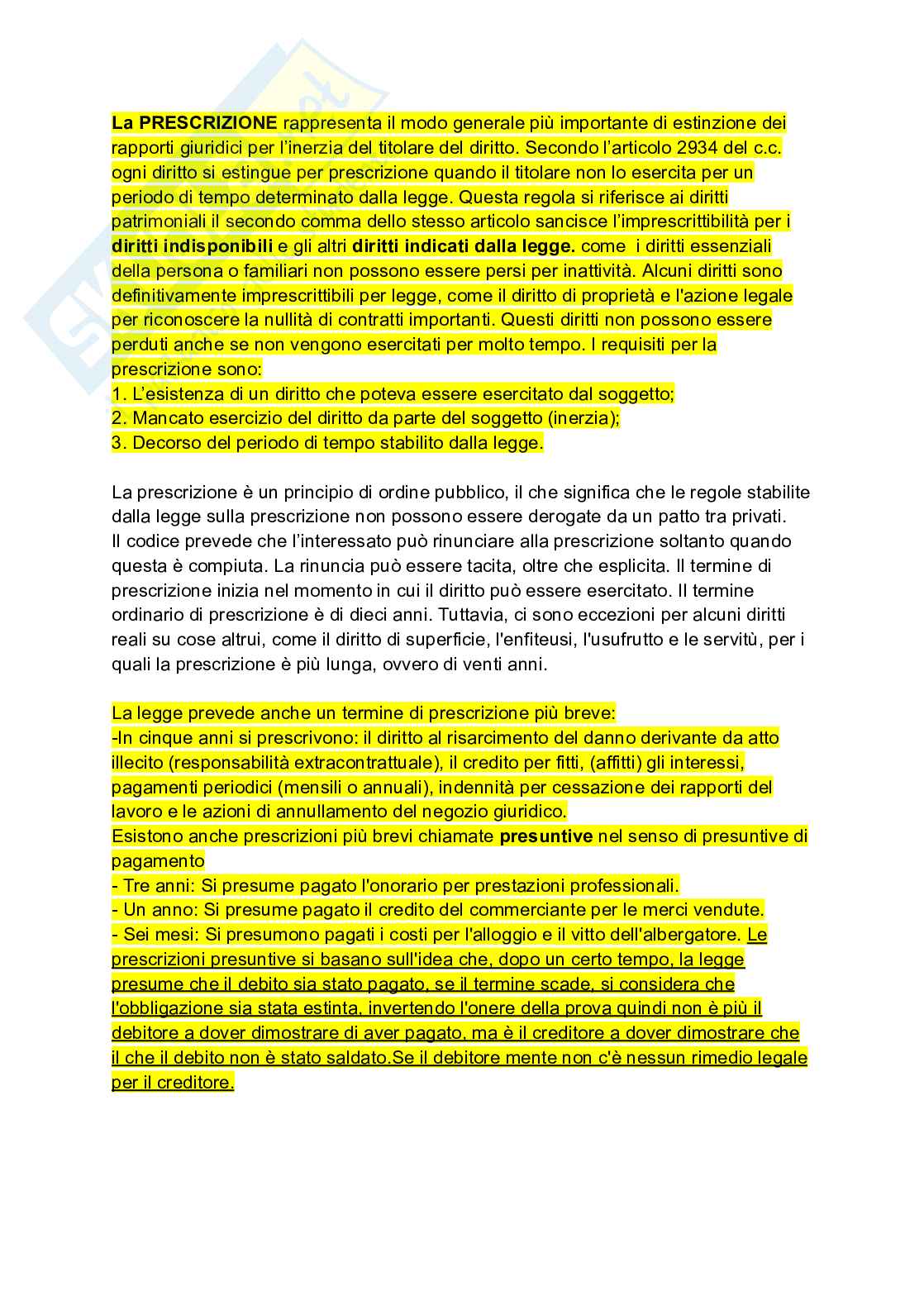 Riassunto esame Diritto privato, Prof. Messinetti Raffaella, libro consigliato Diritto privato, Roppo Pag. 21