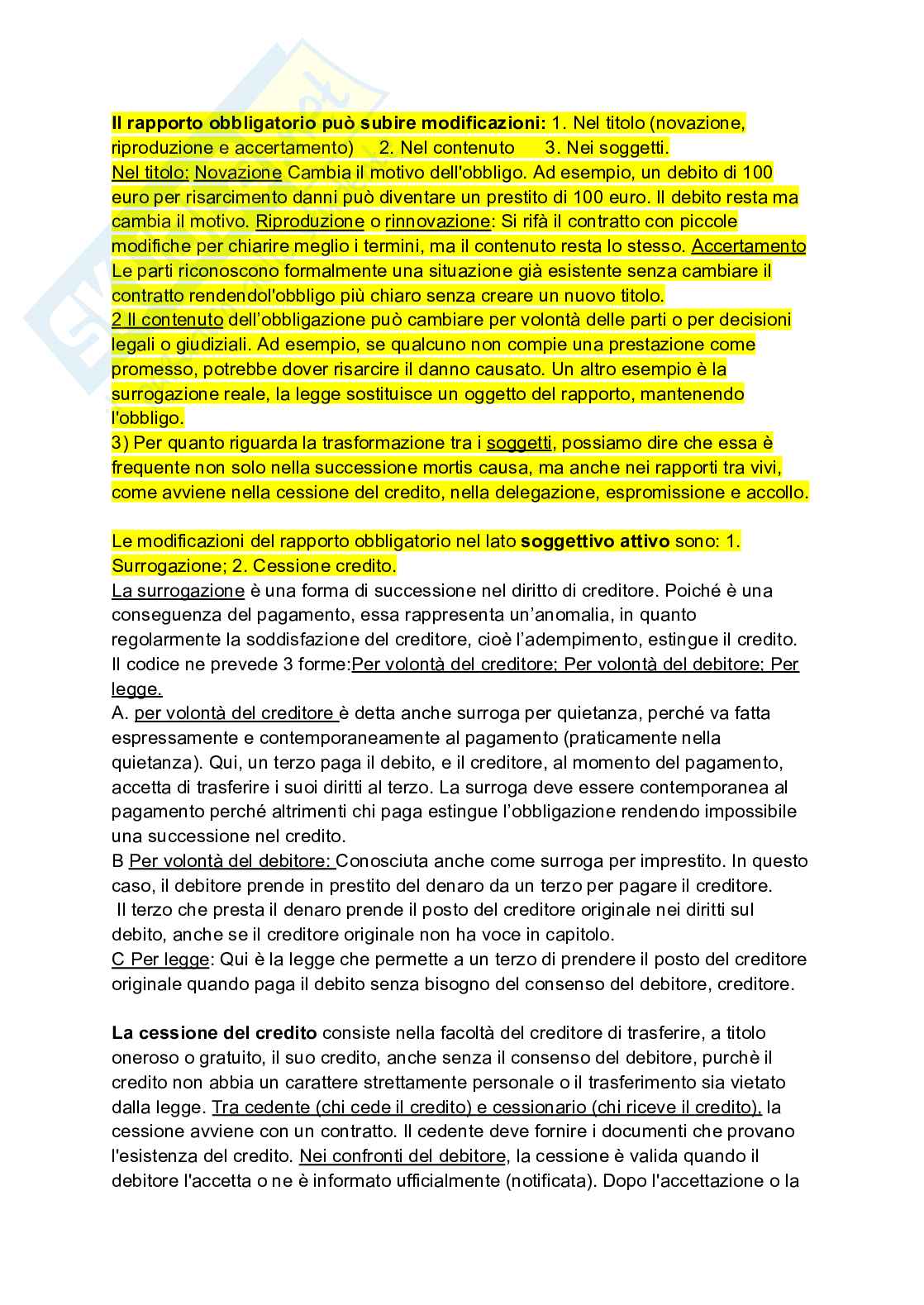 Riassunto esame Diritto privato, Prof. Messinetti Raffaella, libro consigliato Diritto privato, Roppo Pag. 31