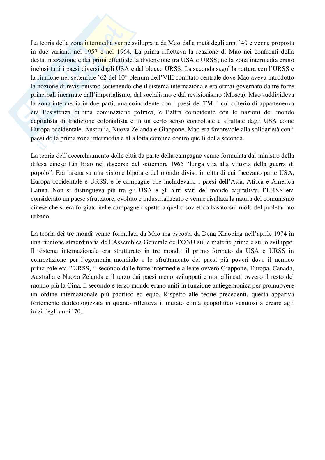Riassunto esame Storia e istituzioni dell'Asia, prof. Baldussi, libro consigliato  La Cina nelle relazioni internazionali. Dalle guerre dell’oppio a oggi, Onnis Pag. 11