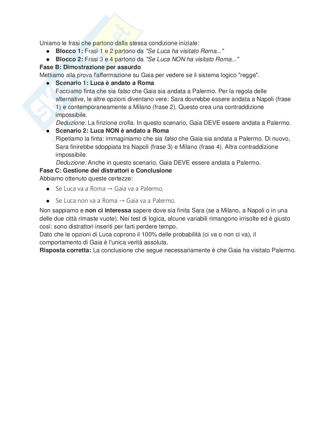 ⁠Esercizi svolti e commentati di Logica e ragionamento verbale - TOLC⁠ Pag. 6