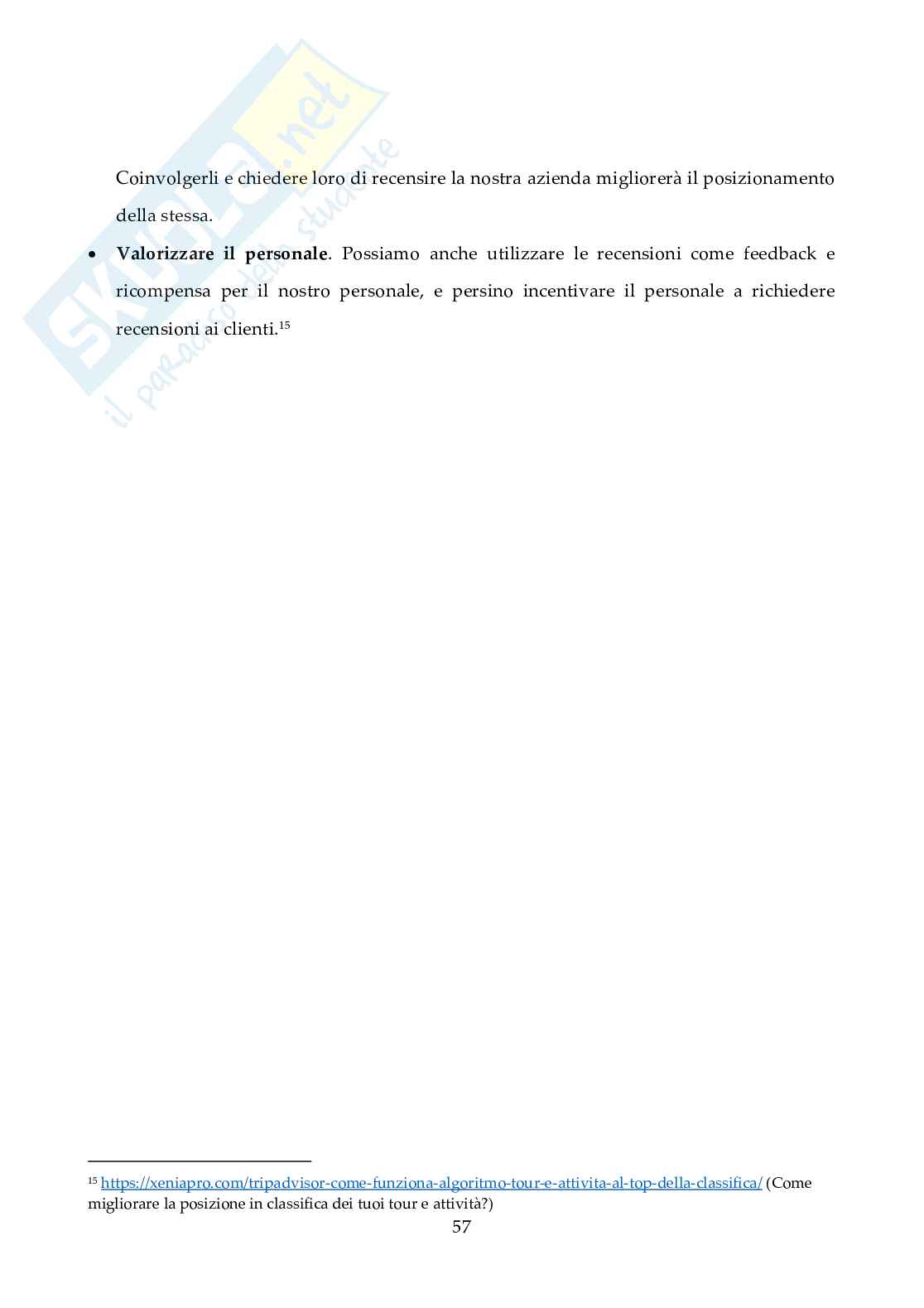Sistemi di reputazione digitale e marketing del territorio Pag. 61
