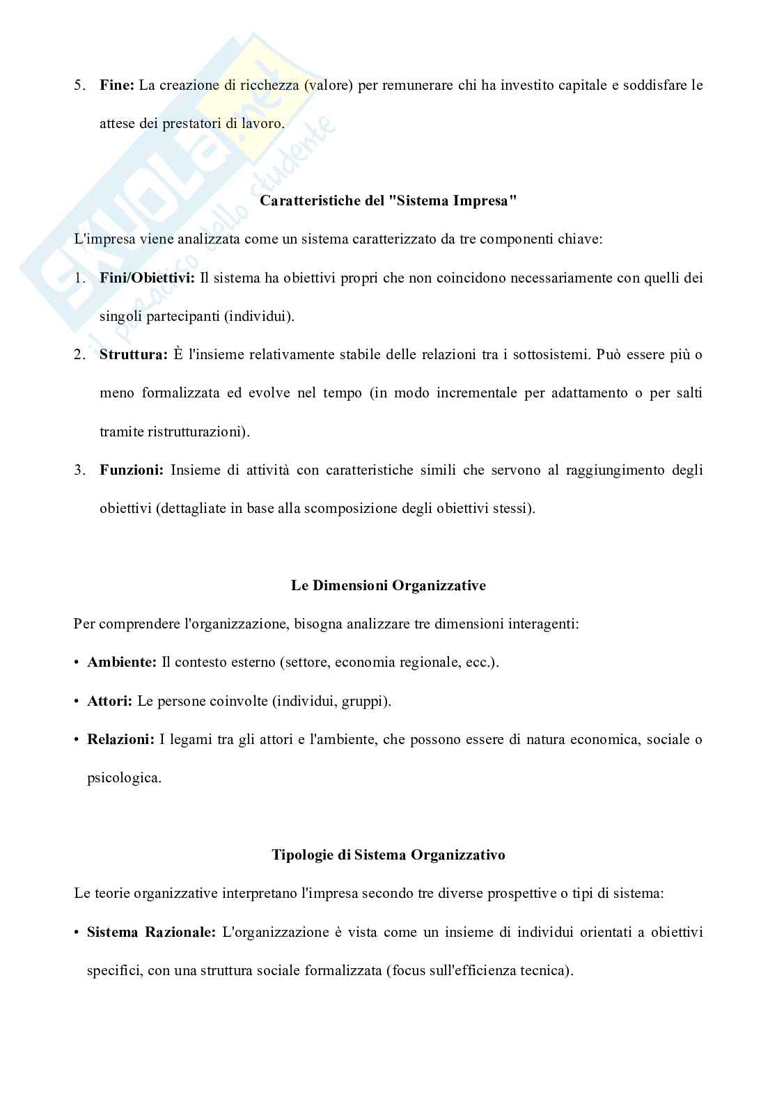 Organizzazione aziendale e marketing: teorie, strutture, processi (BPM) e Marketing Mix Pag. 2