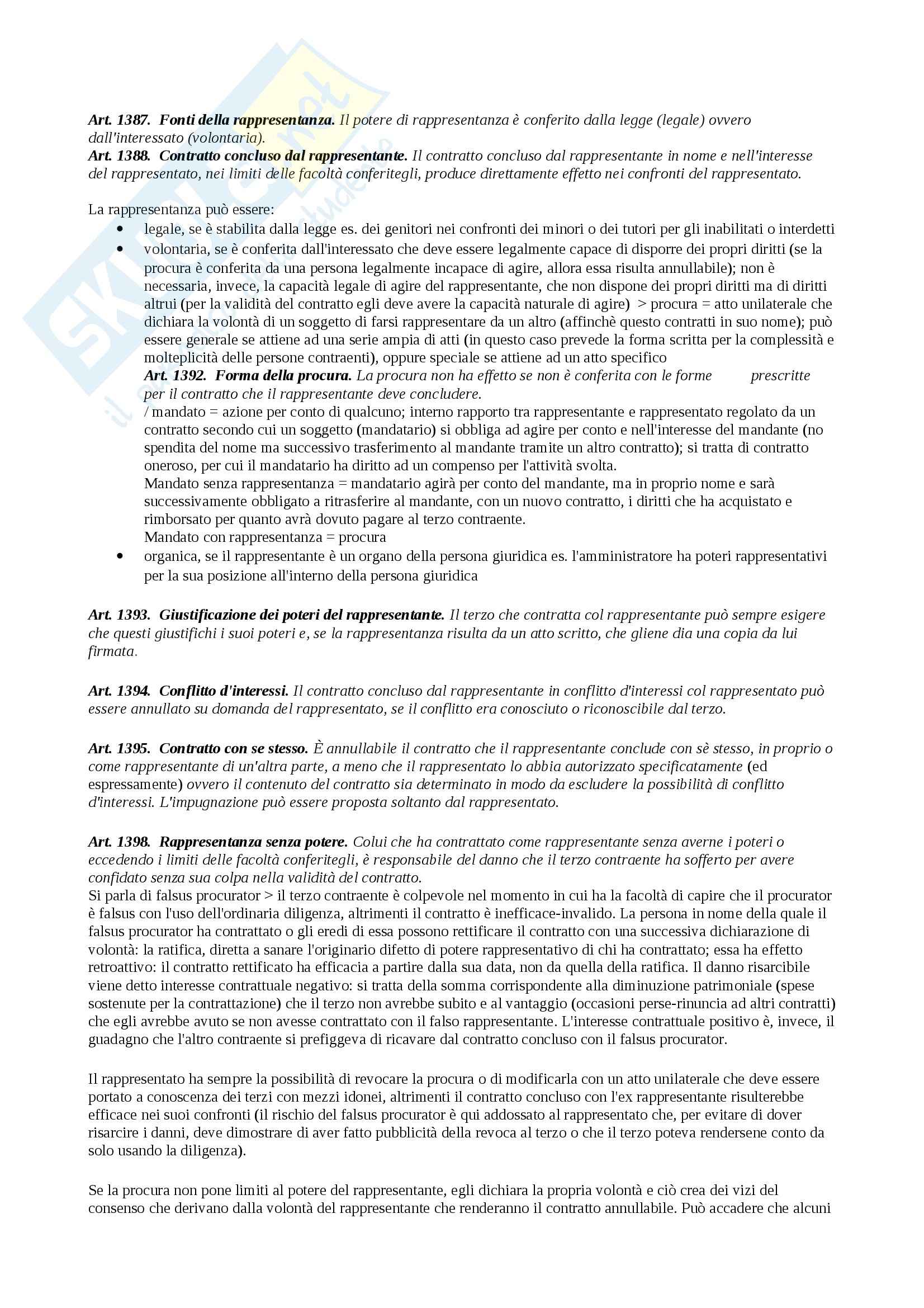Riassunto esame Diritto privato, prof. Butturini Pag. 16