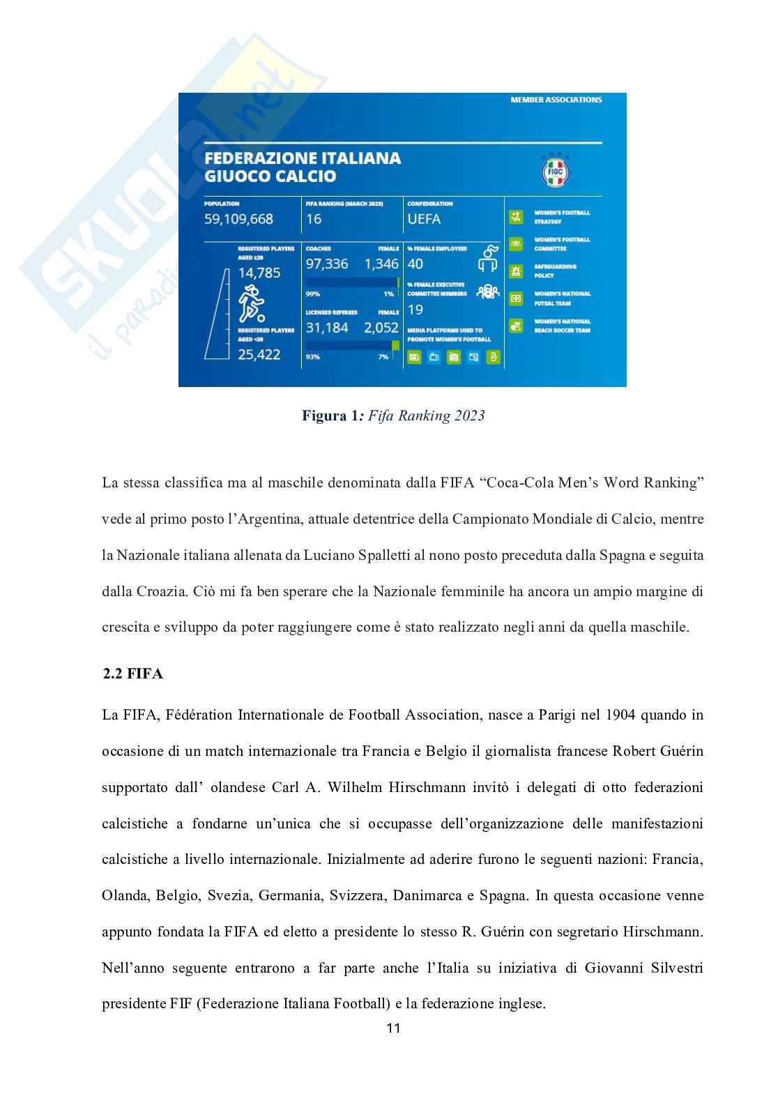 Crescita e lo sviluppo del calcio femminile nella società come fenomeno sociologico Pag. 16