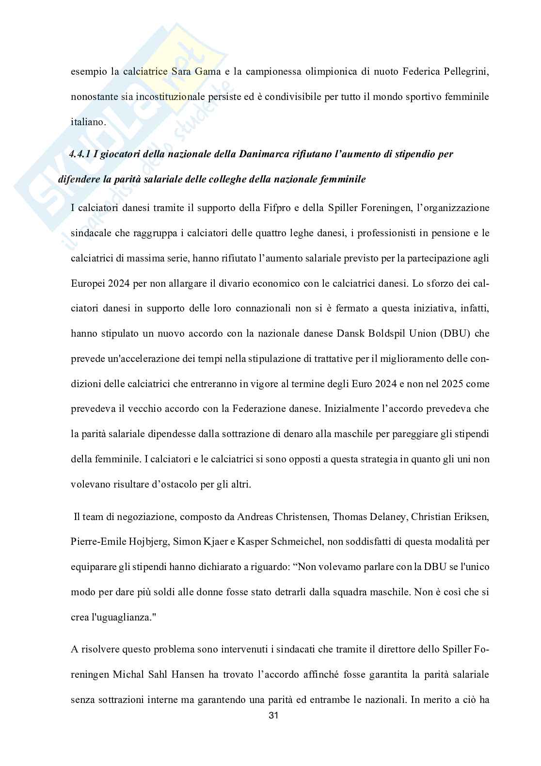 Crescita e lo sviluppo del calcio femminile nella società come fenomeno sociologico Pag. 36
