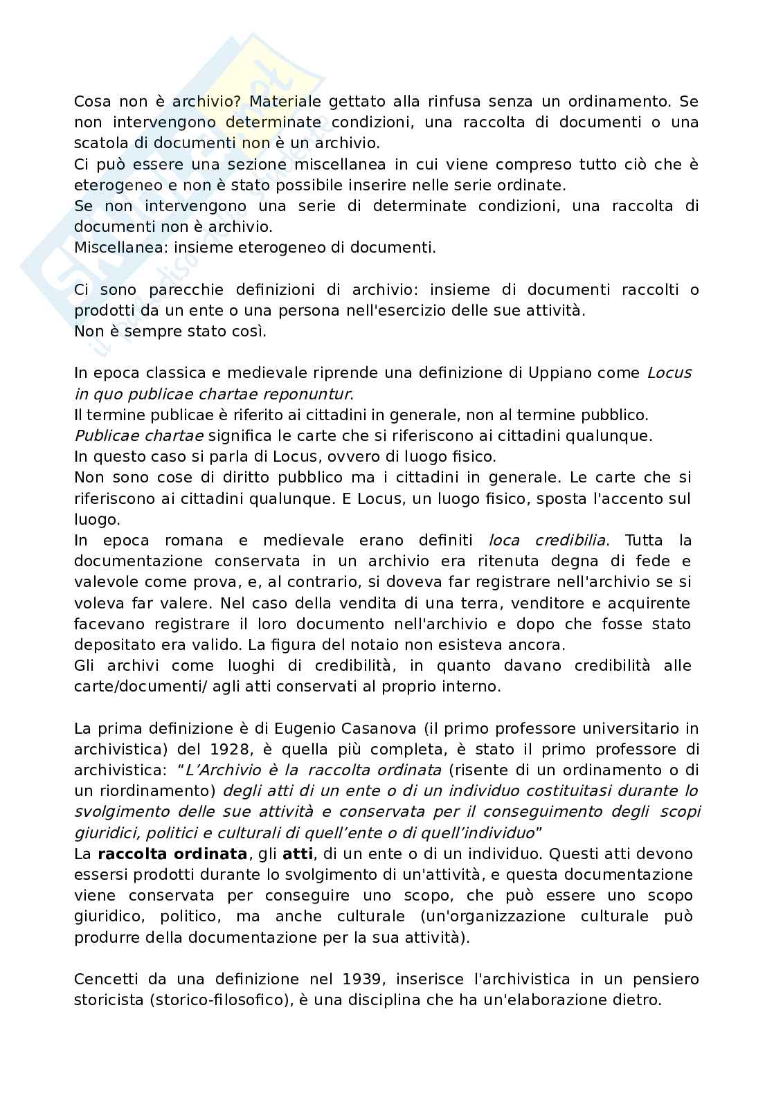 Valorizzazione e gestione degli archivi storici Pag. 2