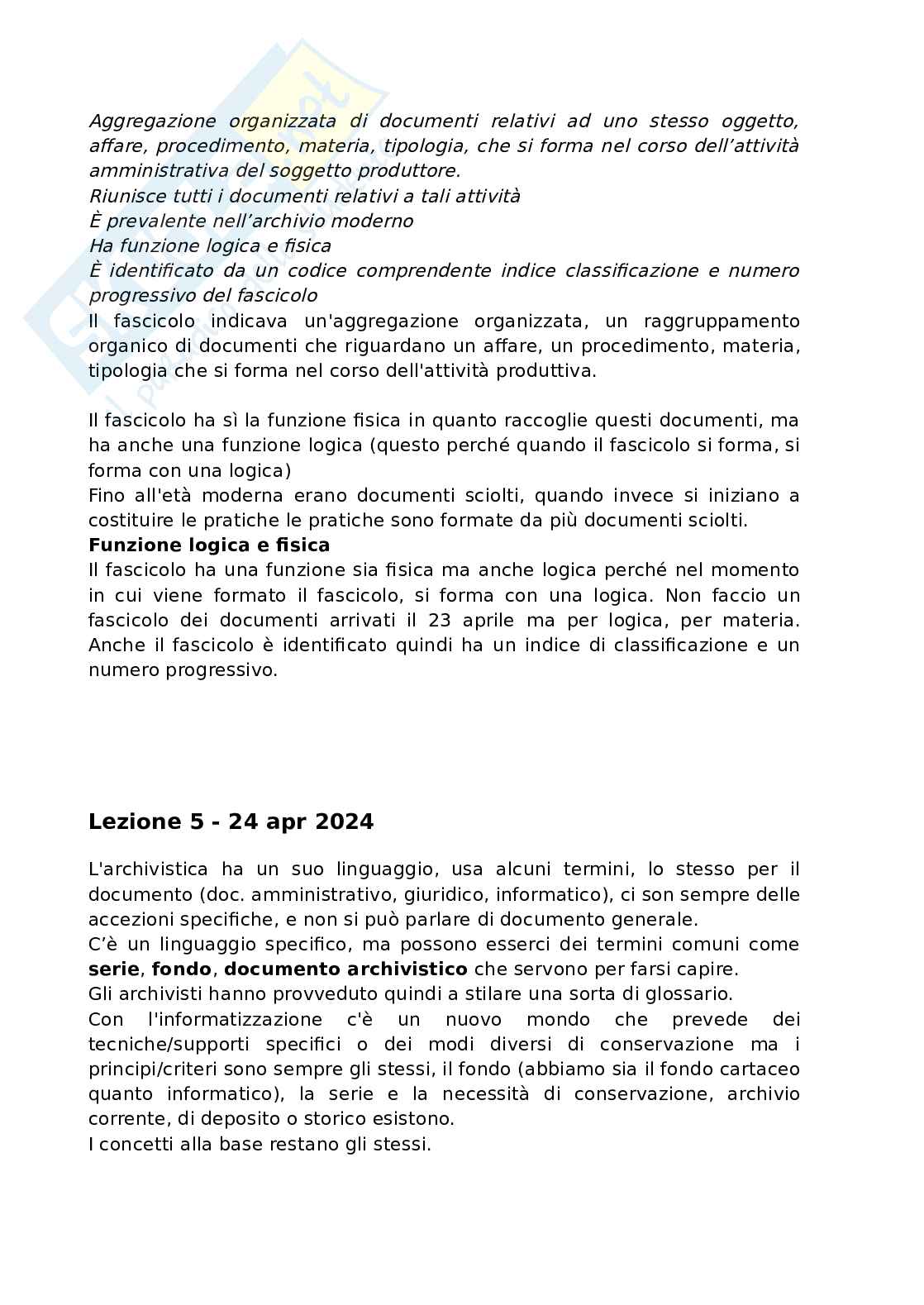 Valorizzazione e gestione degli archivi storici Pag. 26