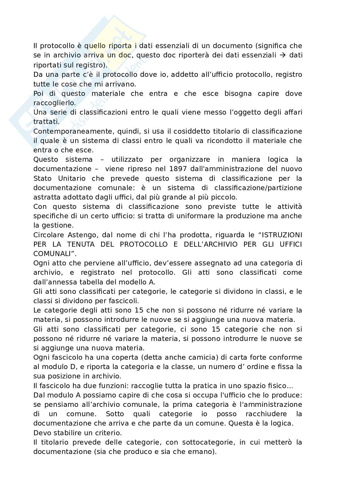 Valorizzazione e gestione degli archivi storici Pag. 41