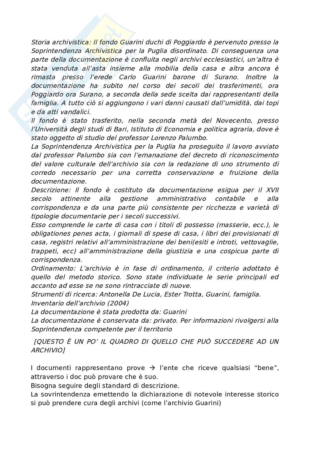 Valorizzazione e gestione degli archivi storici Pag. 66