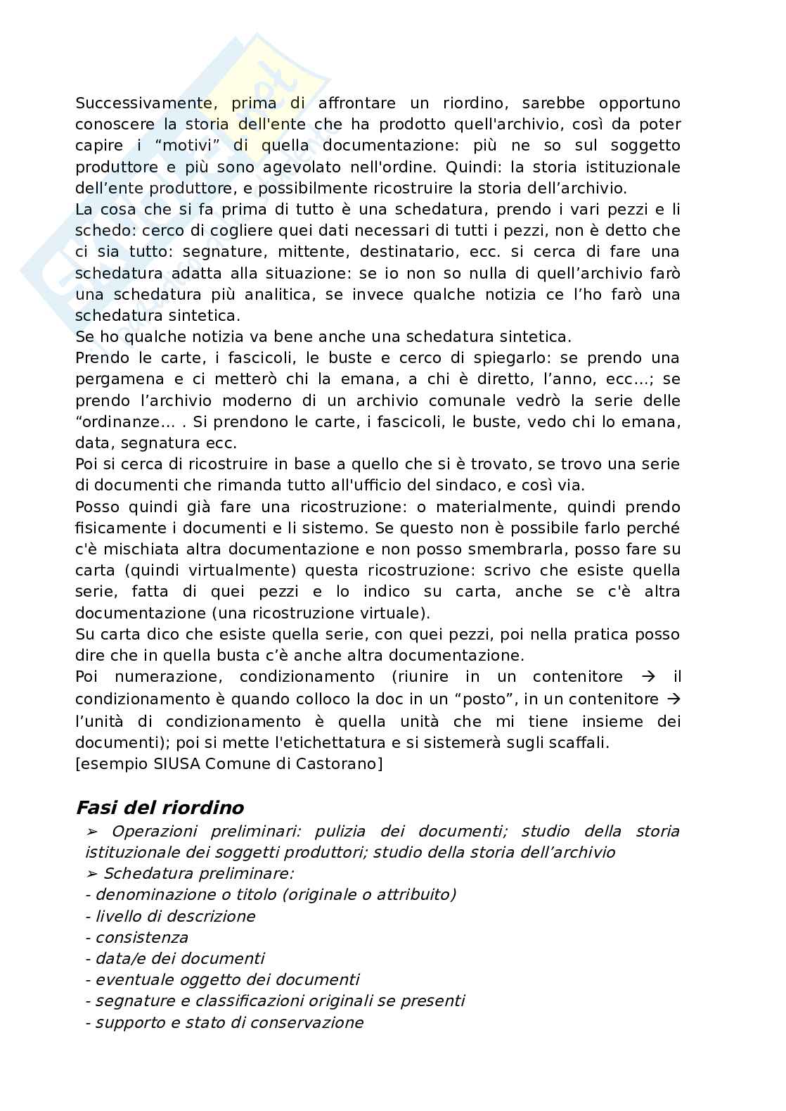 Valorizzazione e gestione degli archivi storici Pag. 71