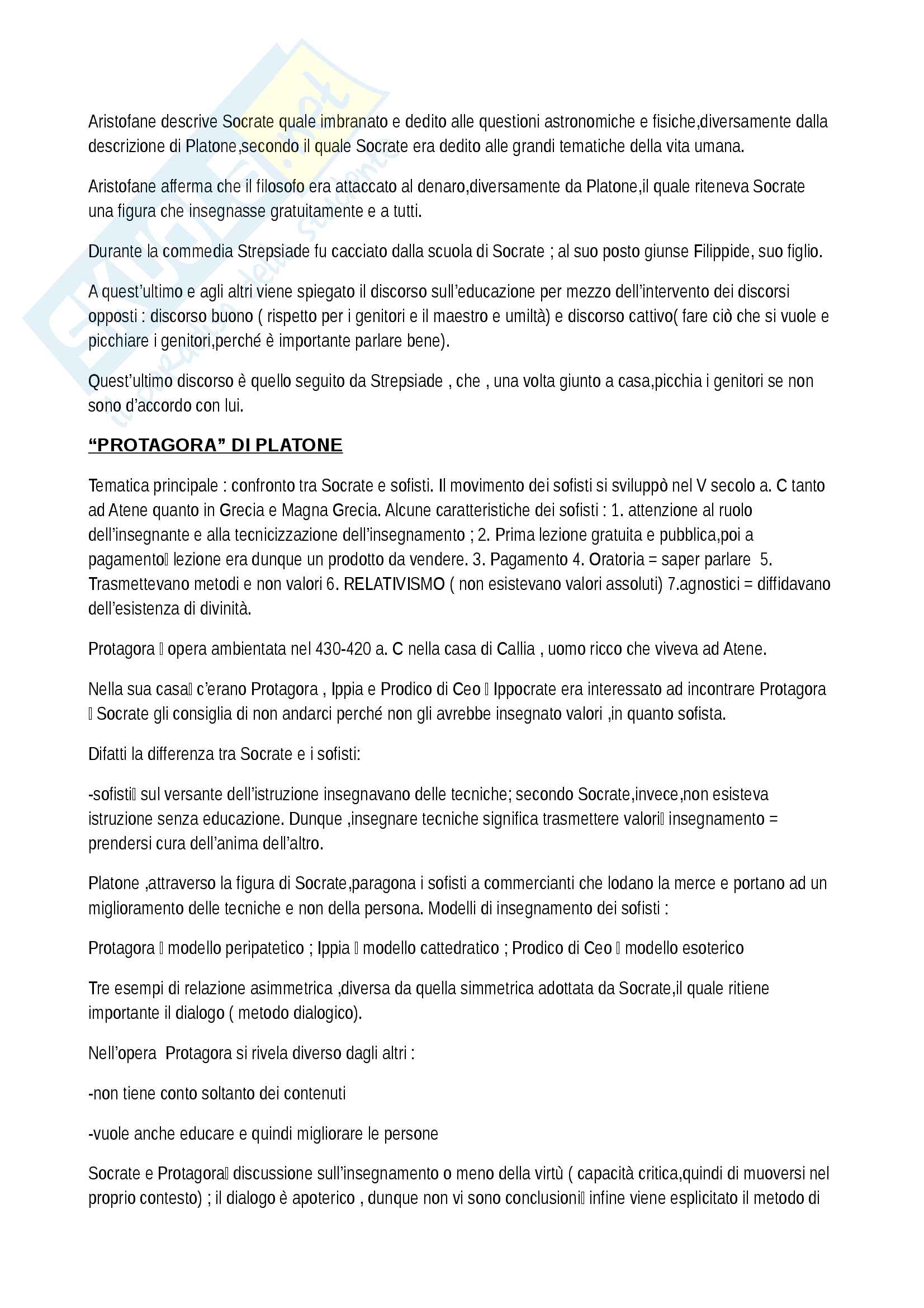 Appunti del corso - Storia della pedagogia e delle istituzioni educative Pag. 2