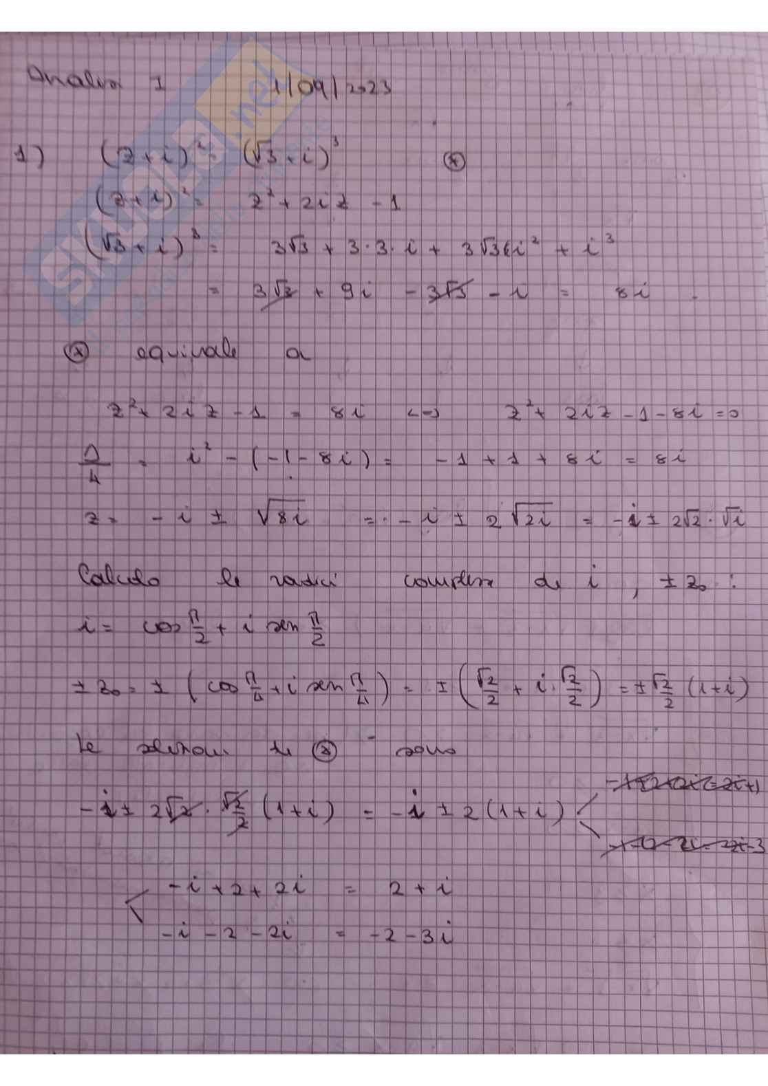 Prove d'esame svolte Analisi matematica 1 - parte 3 Pag. 1