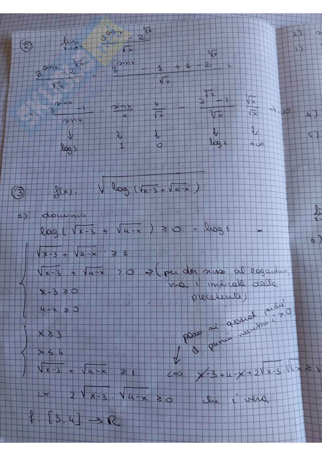 Prove d'esame svolte Analisi matematica 1 - parte 3 Pag. 2