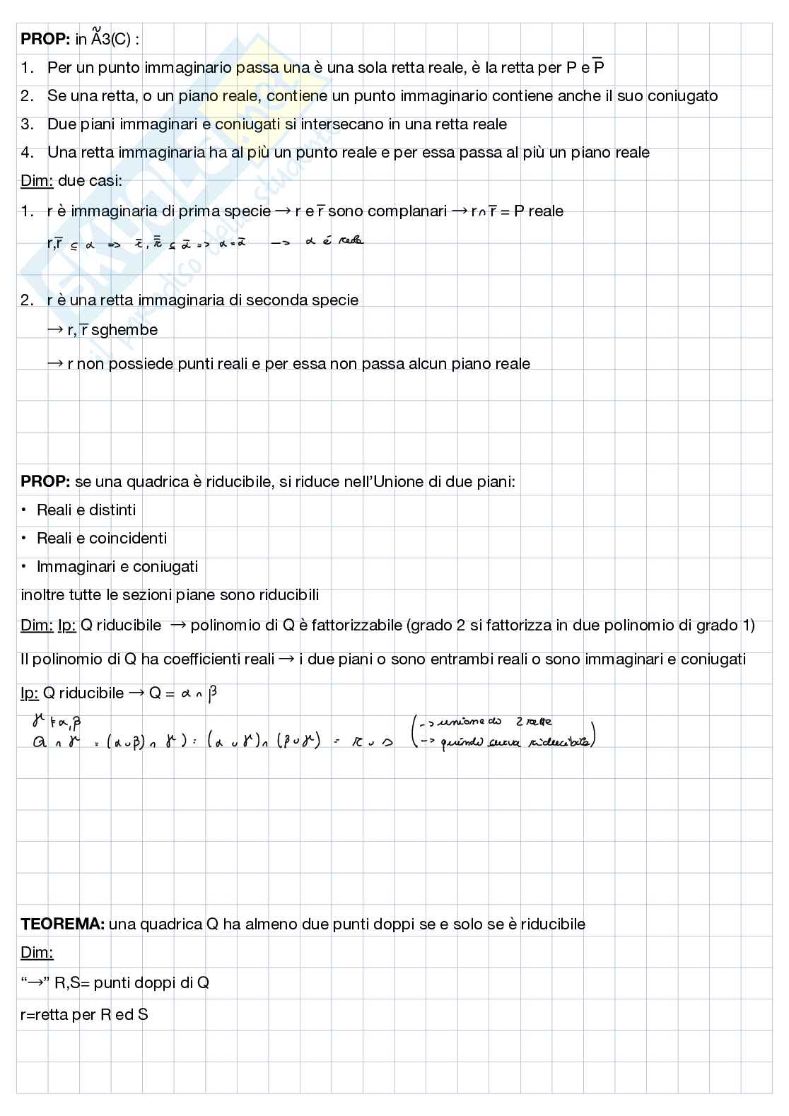 Riassunto Dimostrazioni Algebra lineare e Geometria analitica Pag. 16