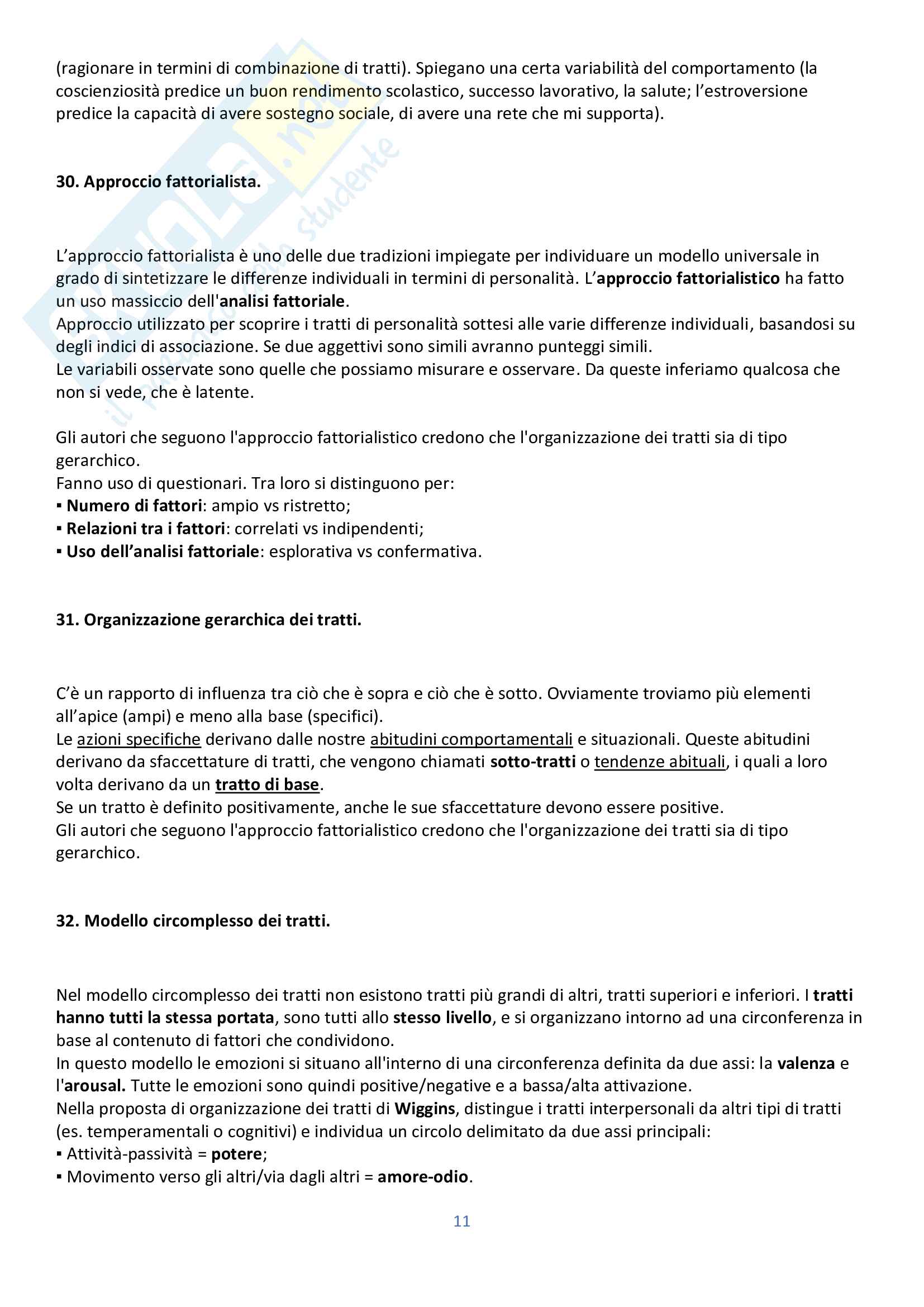Domande Esame Di Psicologia Generale