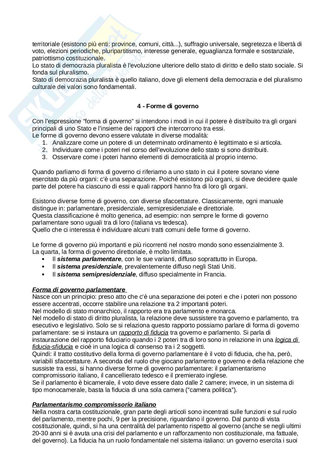 Istituzioni di Diritto Pubblico - Riassunto Esonero Pag. 11