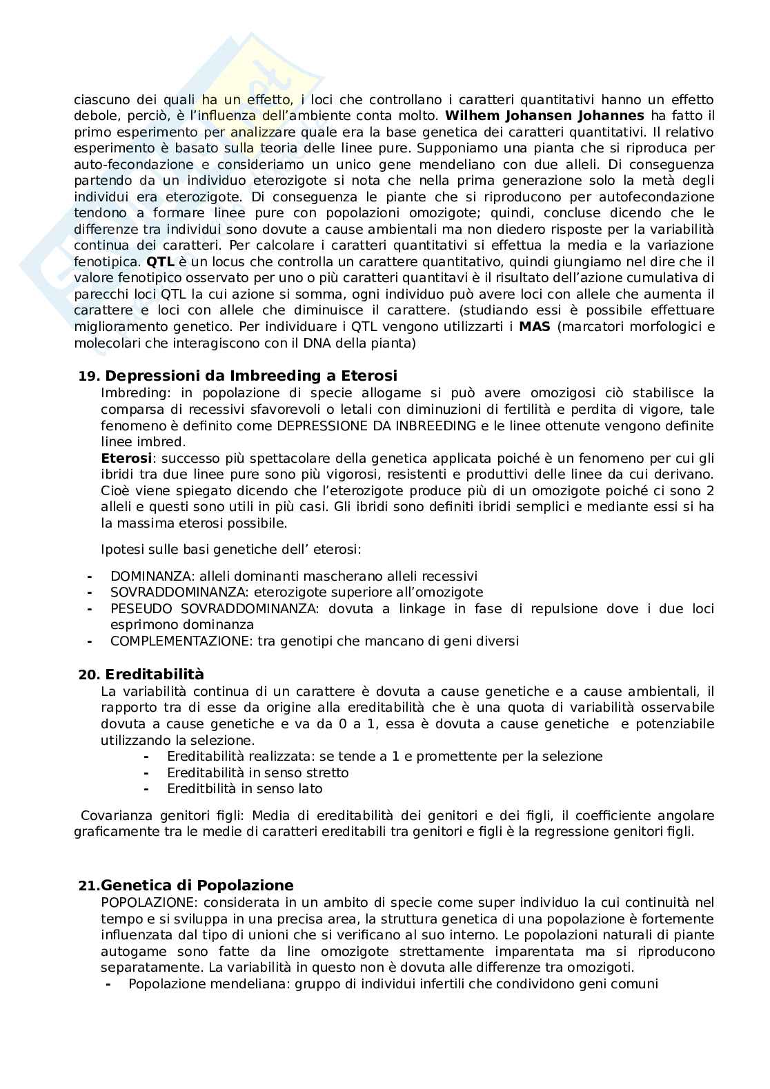Riassunto di Genetica agraria Pag. 11