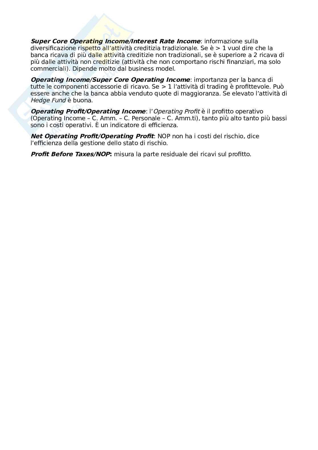 Economia e Gestione degli Intermediari Finanziari Pag. 31
