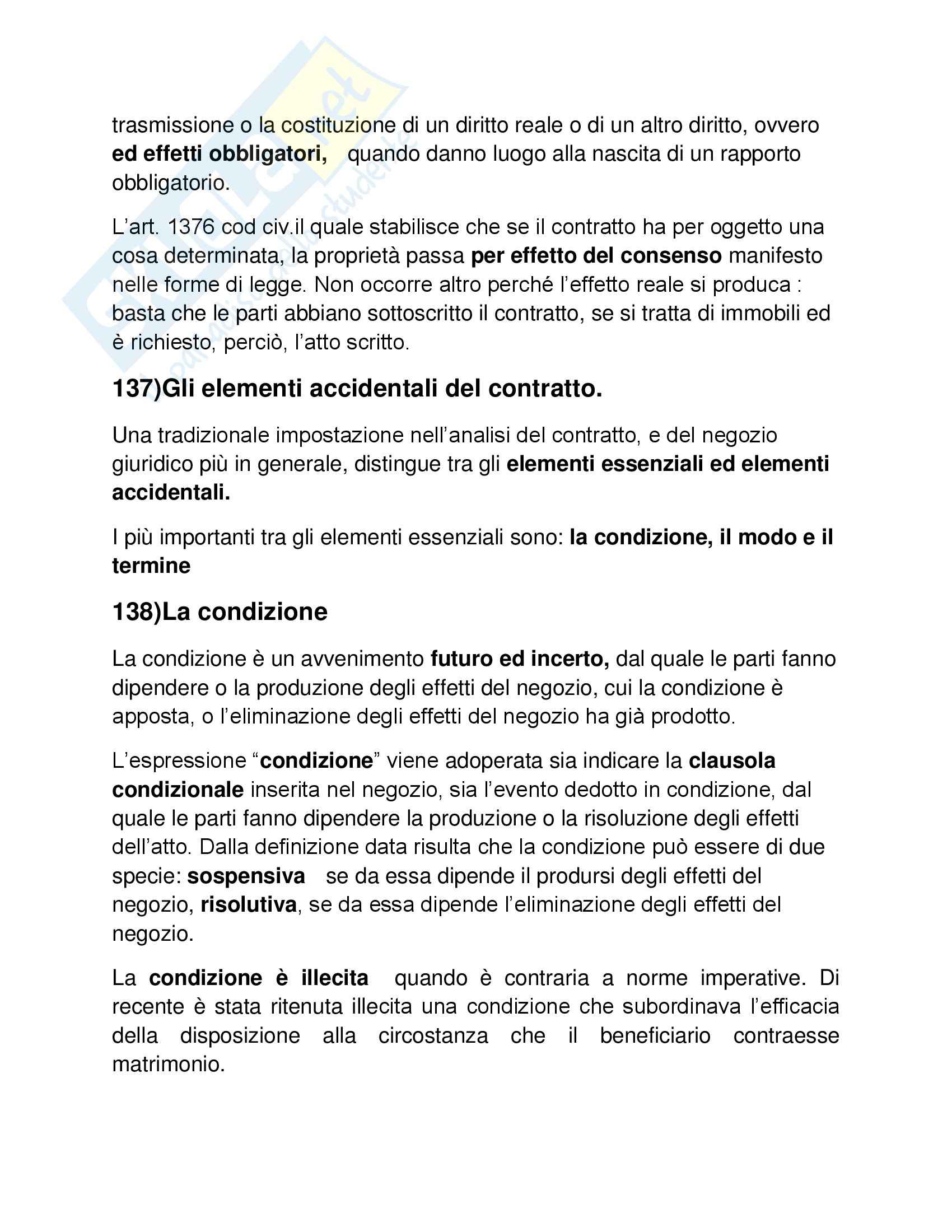 Riassunto esame Diritto Privato, prof. Volpe, libro consigliato Manuale di Diritto Privato, Torrente, Schlesinger Pag. 76