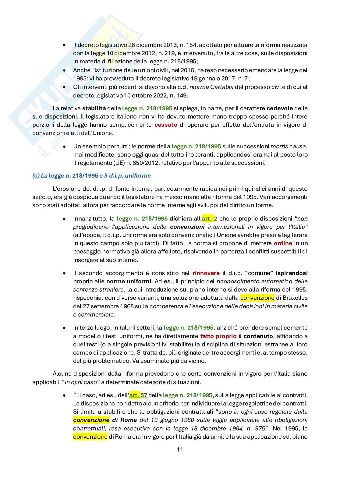 Diritto internazionale privato Pag. 11