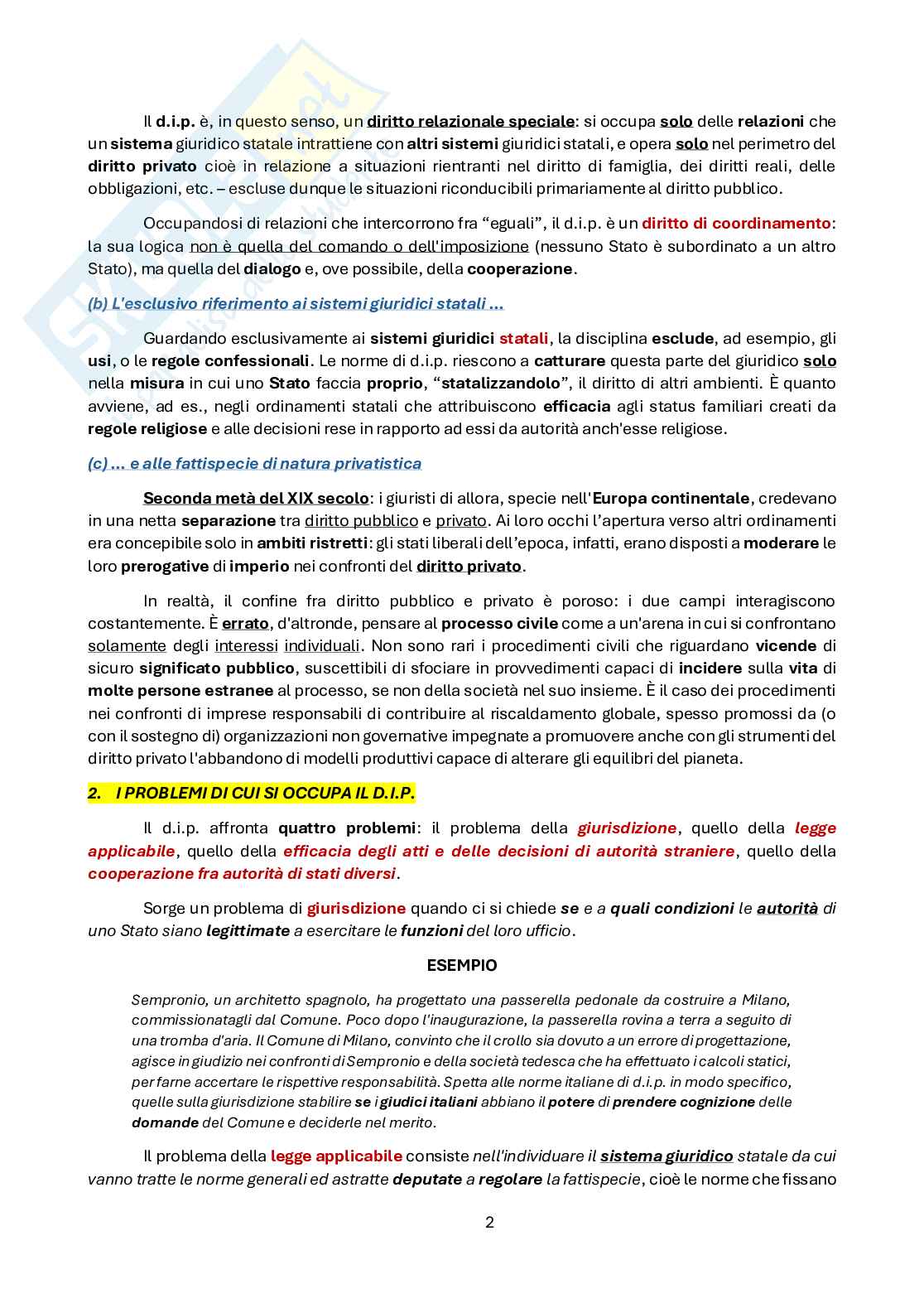 Diritto internazionale privato Pag. 2