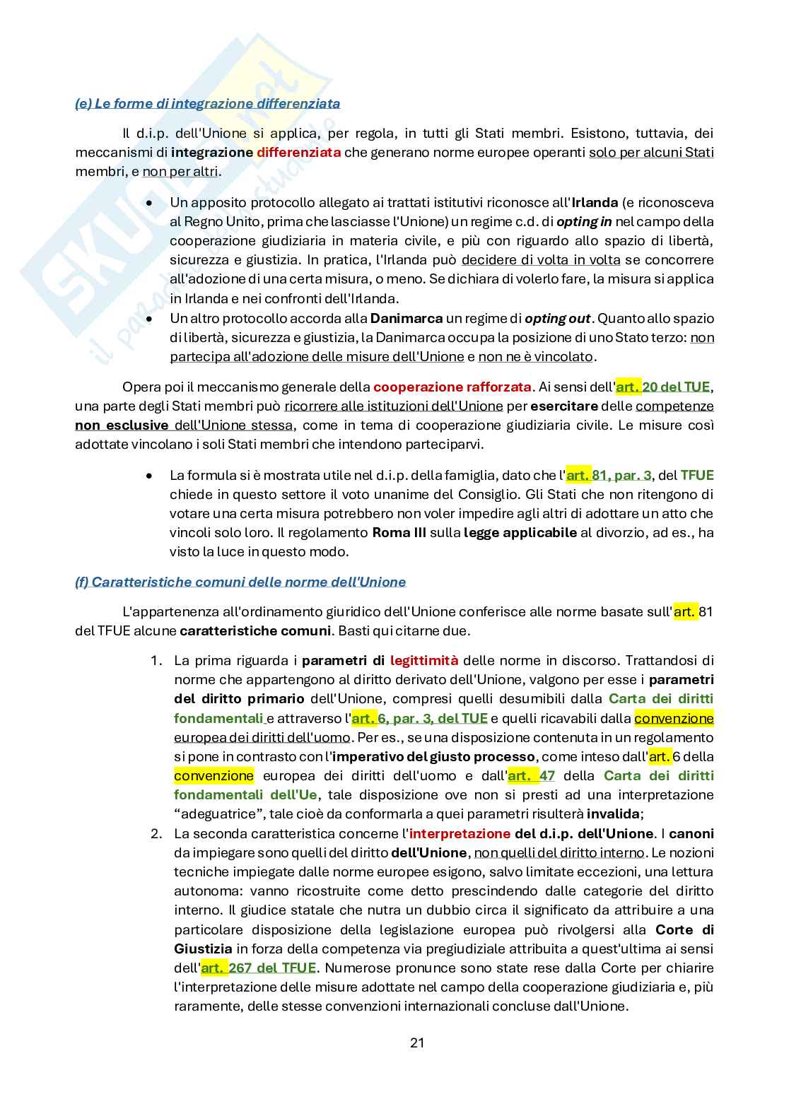 Diritto internazionale privato Pag. 21