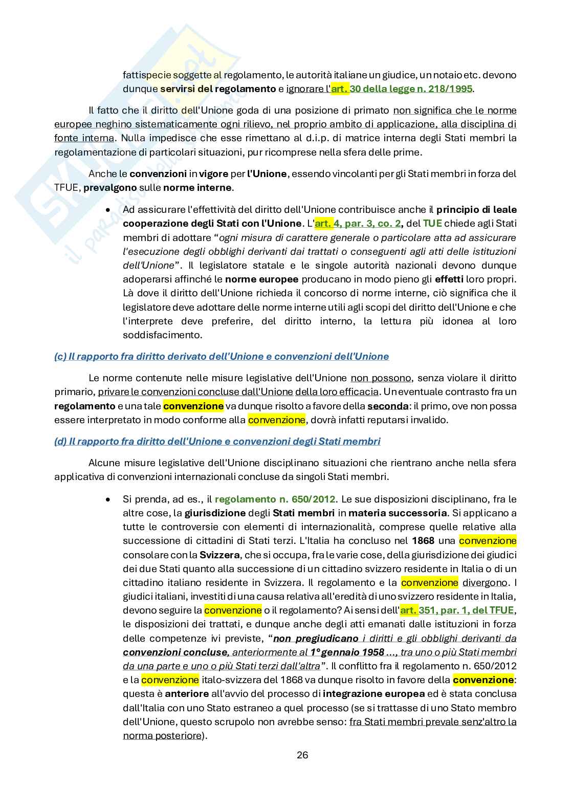 Diritto internazionale privato Pag. 26