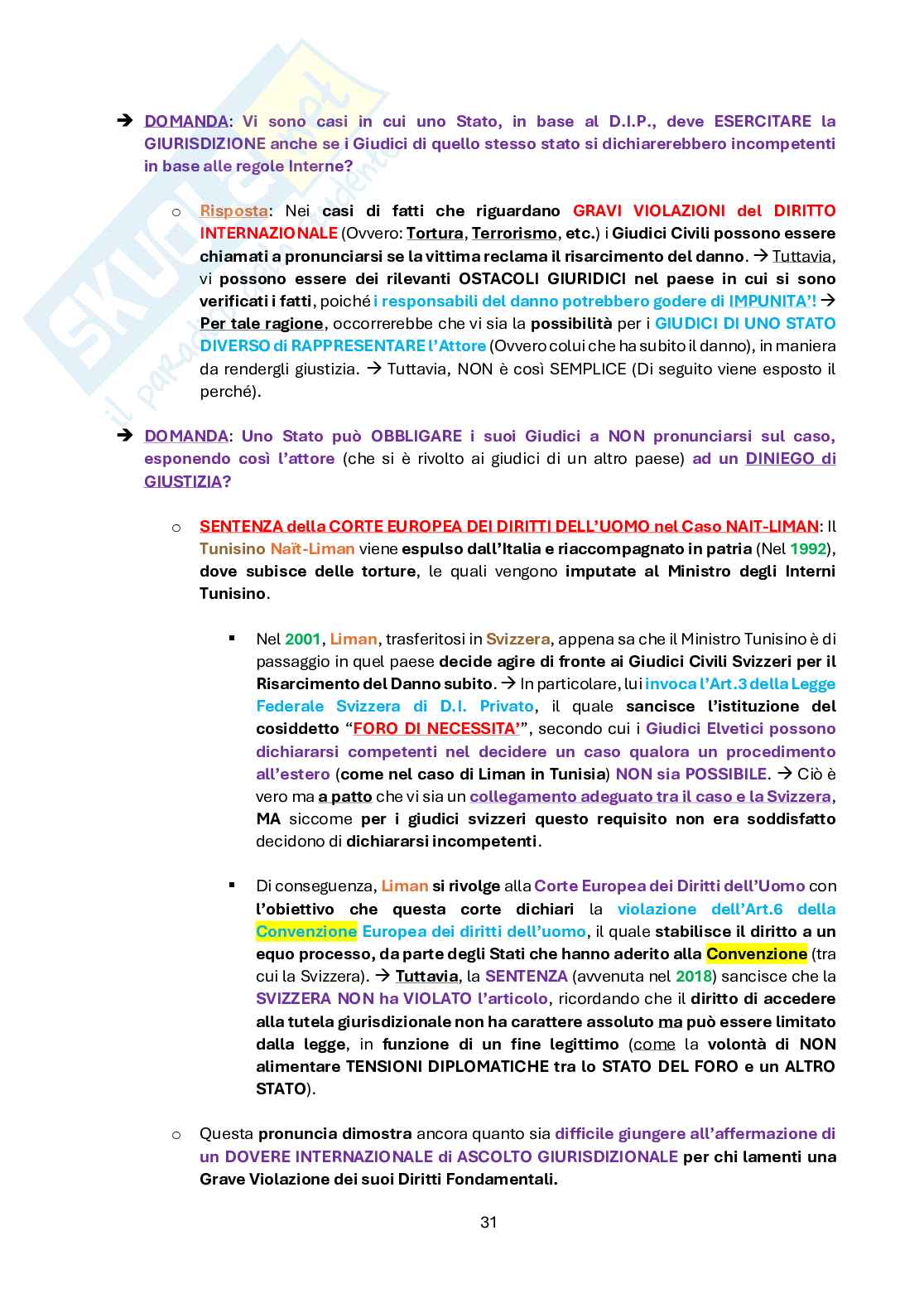 Diritto internazionale privato Pag. 31