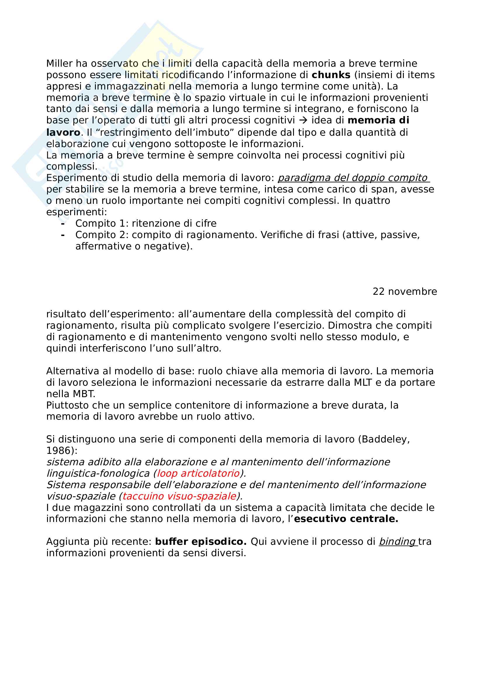 Appunti di Psicologia generale Pag. 36