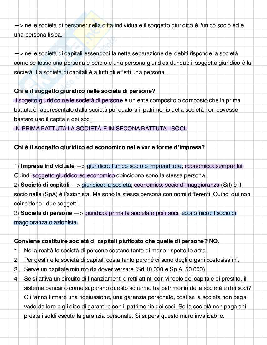 Riassunto esame Economia aziendale, Prof. Cimini Riccardo, libro consigliato Economia aziendale. Estratto. Vol. 1: Attività aziendale e processi produttivi , Cavalieri, Ferraris Franceschi Pag. 26