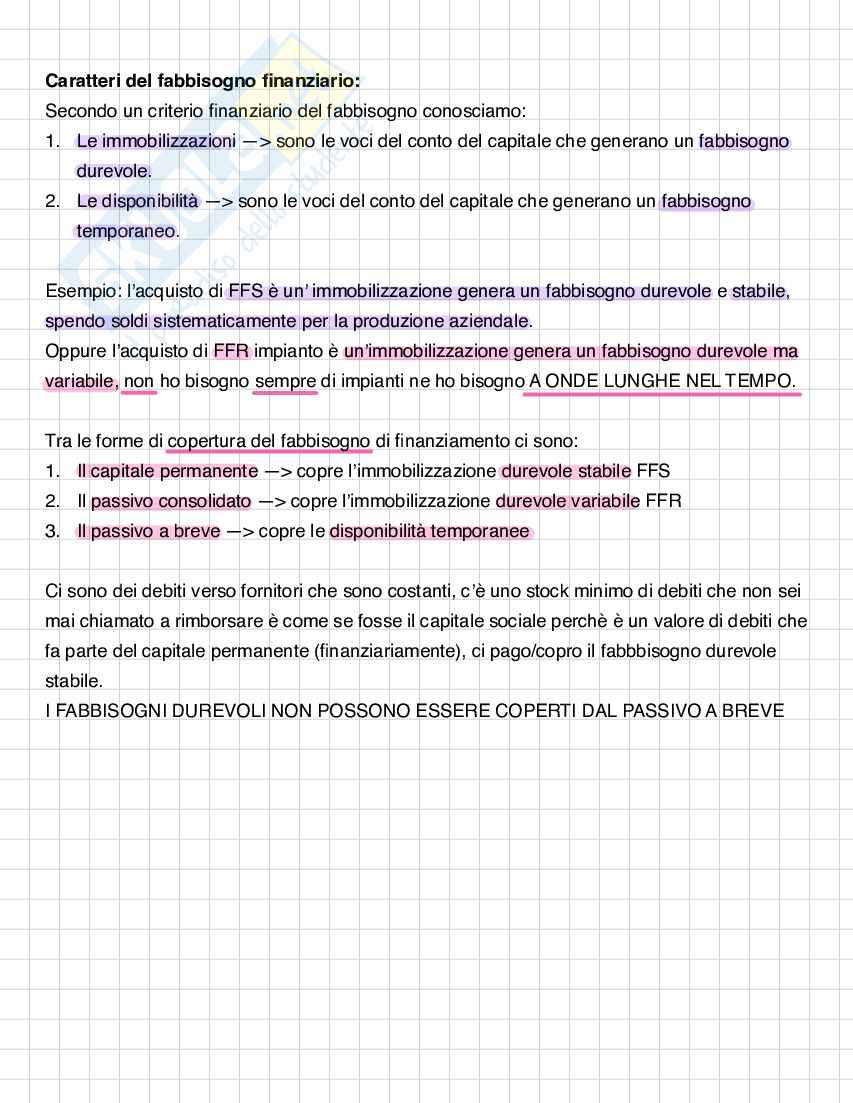 Riassunto esame Economia aziendale, Prof. Cimini Riccardo, libro consigliato Economia aziendale. Estratto. Vol. 1: Attività aziendale e processi produttivi , Cavalieri, Ferraris Franceschi Pag. 51