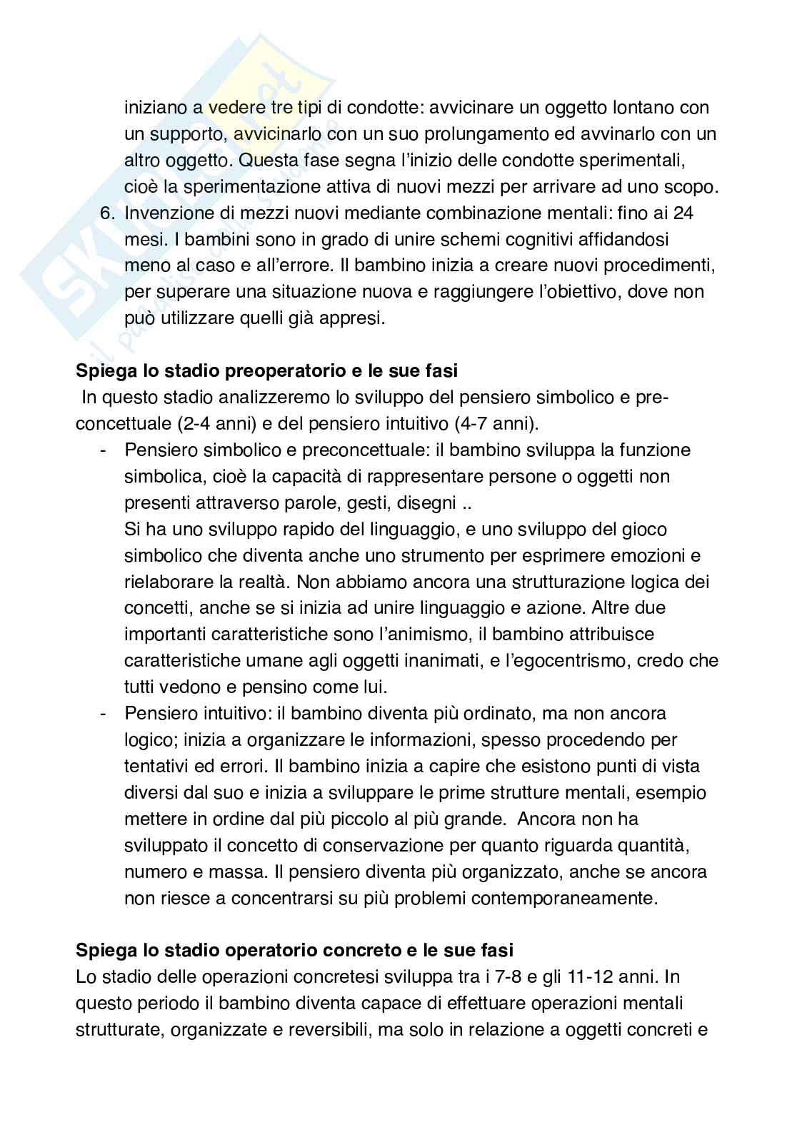 Paniere Psicologia dello sviluppo e psicologia dell'educazione - Risposte aperte - aggiornato (2026) Pag. 16