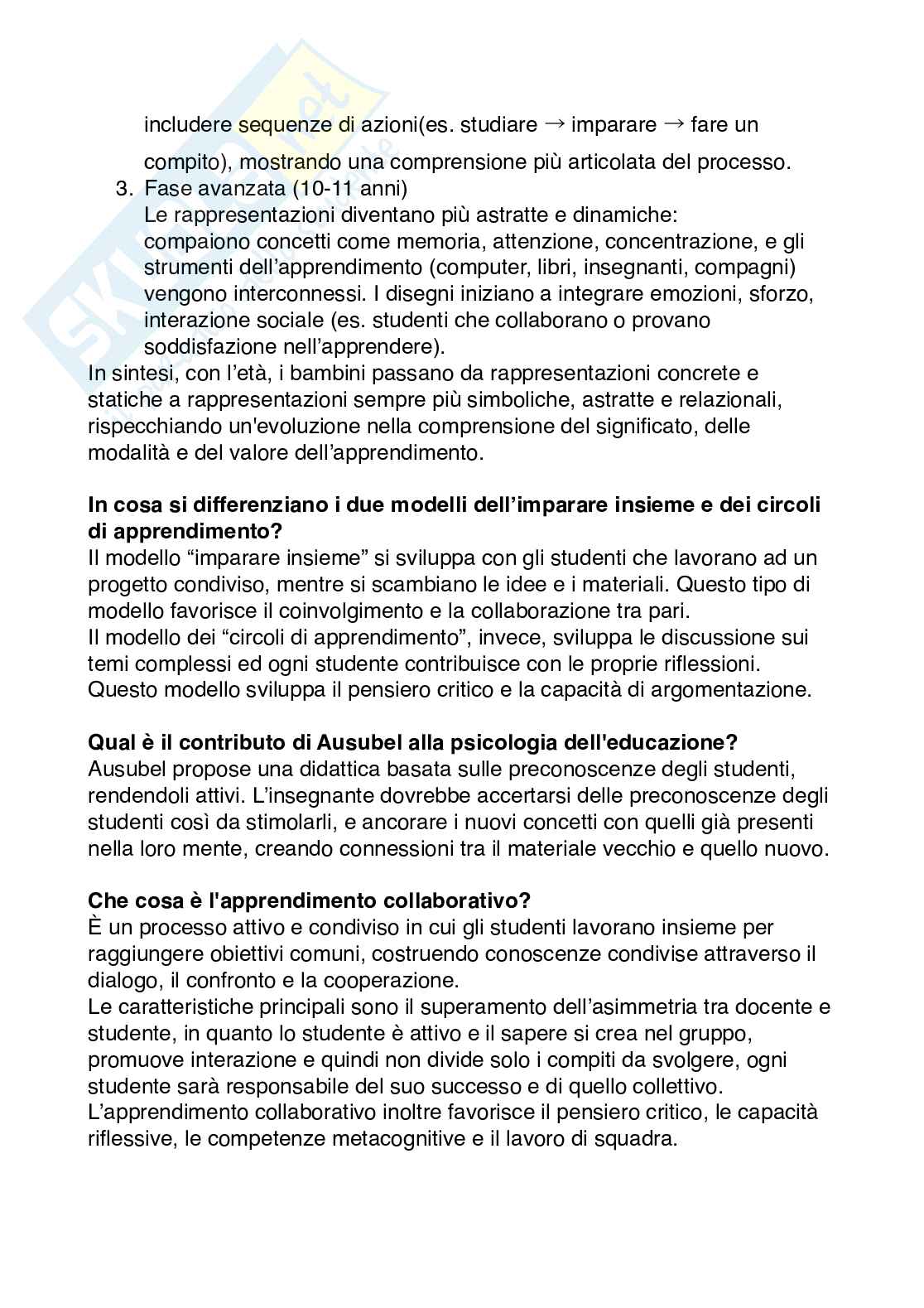 Paniere Psicologia dello sviluppo e psicologia dell'educazione - Risposte aperte - aggiornato (2026) Pag. 31